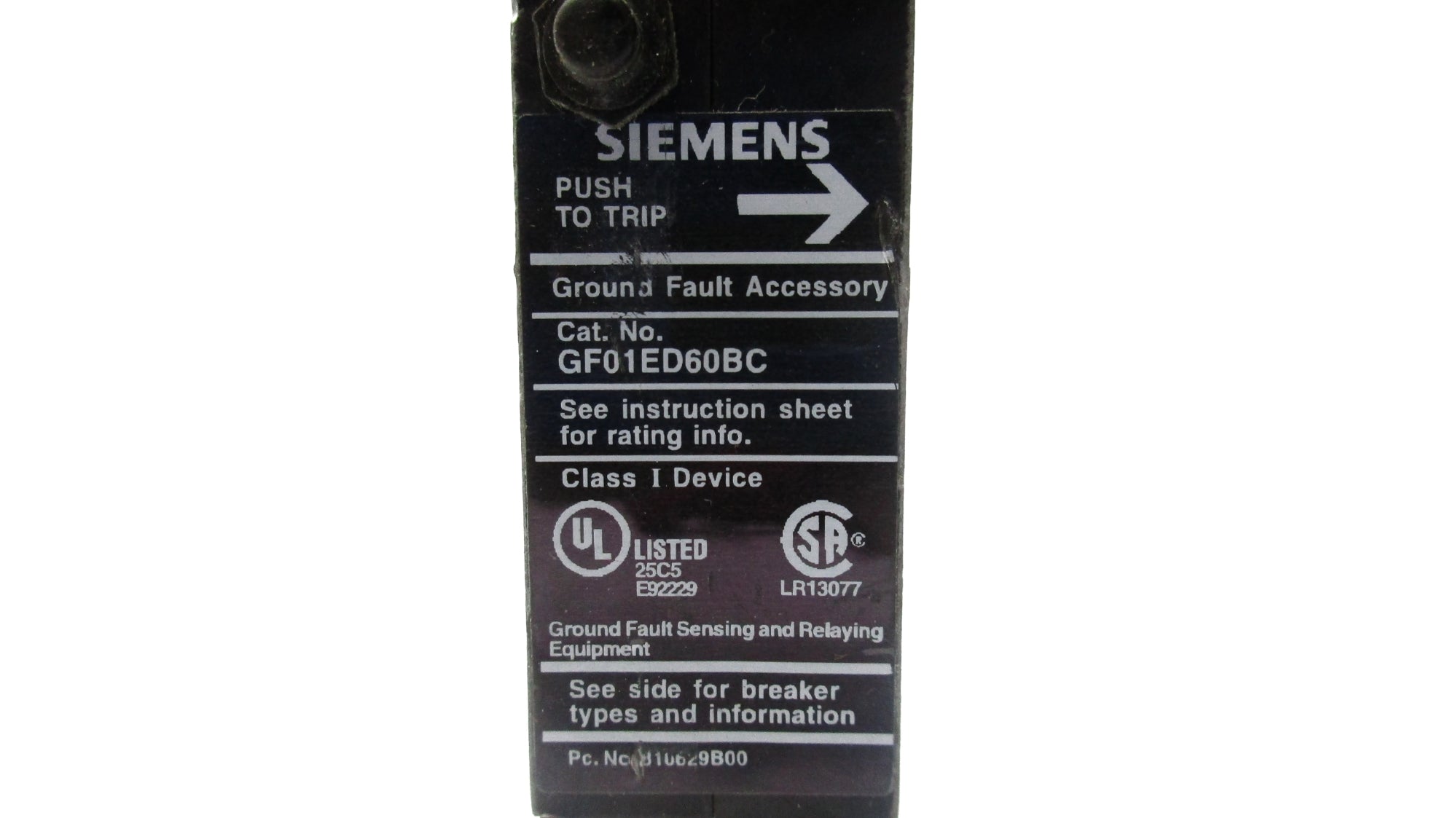 SIEMENS GF01ED60BC 125-250V .25A UNMP
