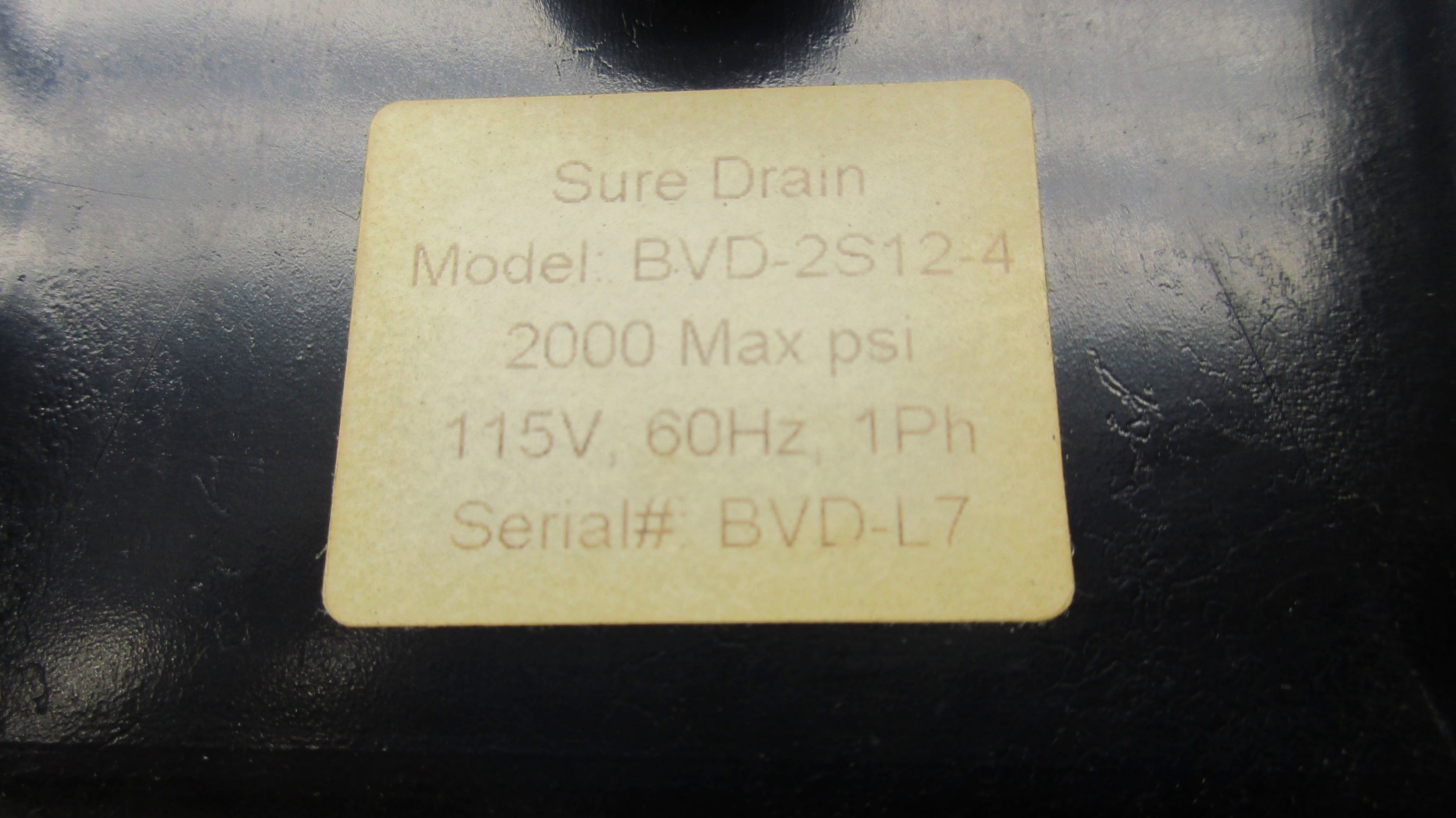 SURE DRAIN BVD-2S12-4 120V 2000PSI NSNP