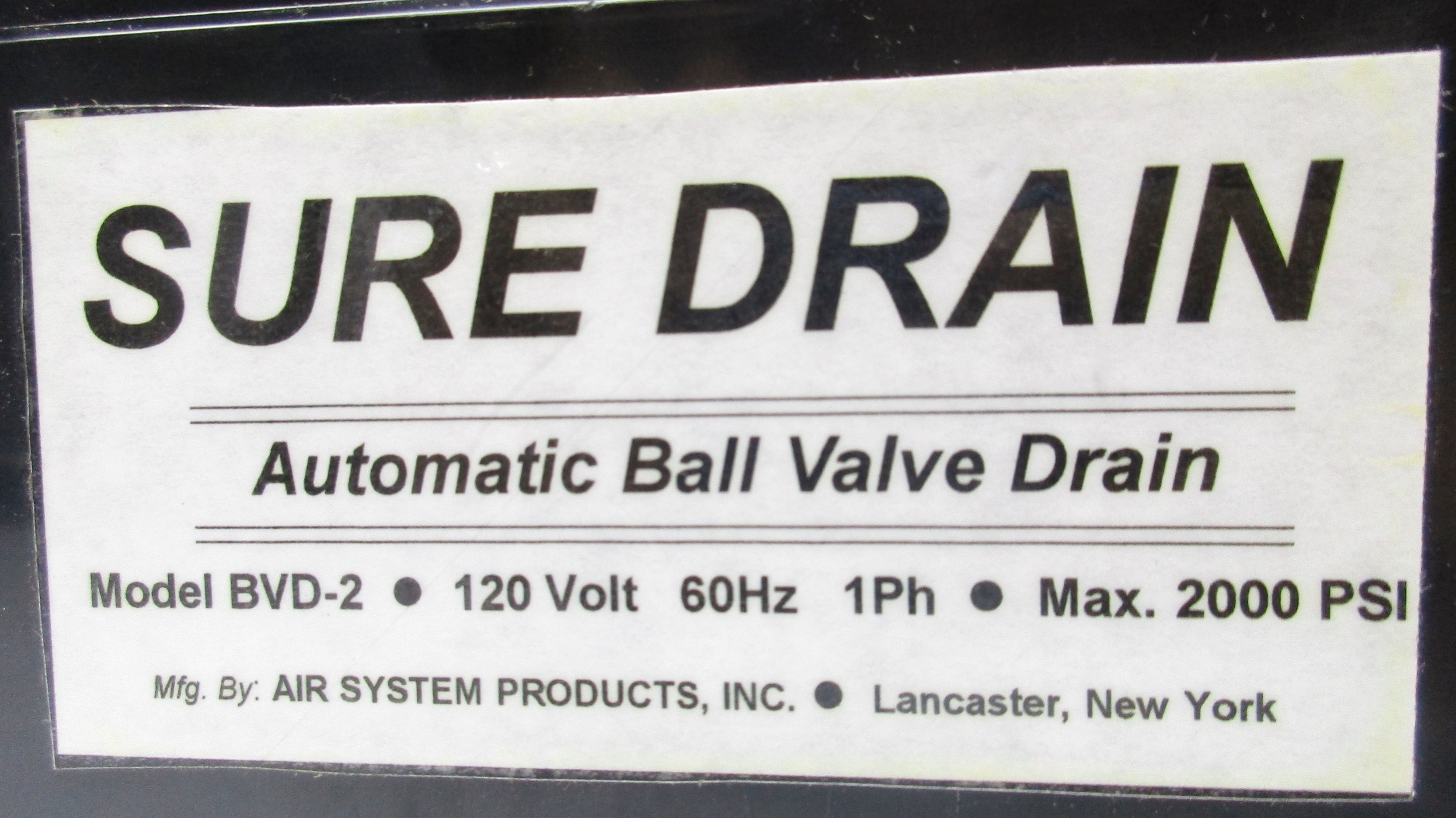 SURE DRAIN BVD-2S12-4 120V 2000PSI NSNP