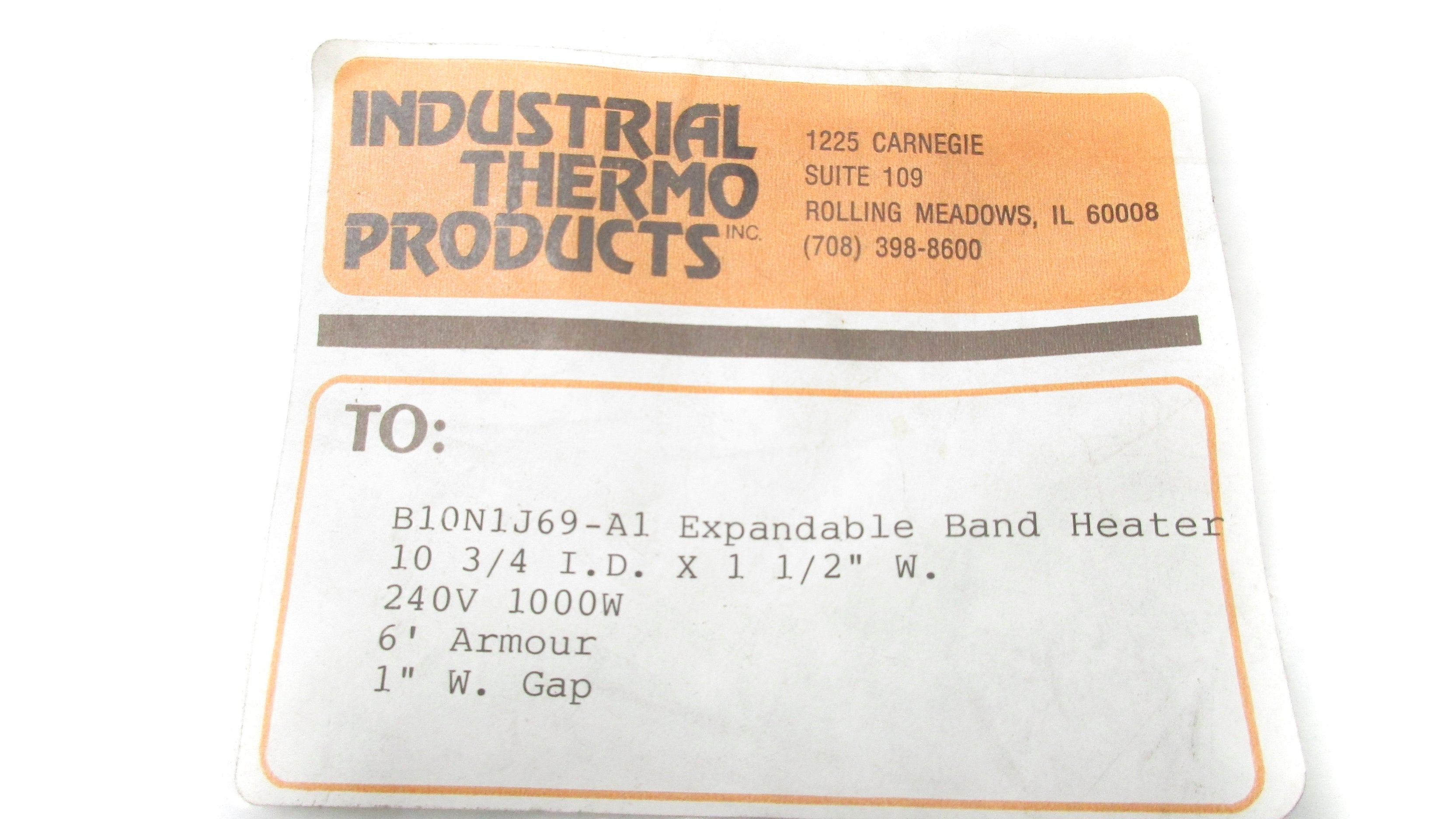 INDUSTRIAL THERMO B10N1J69-A1 NSMP