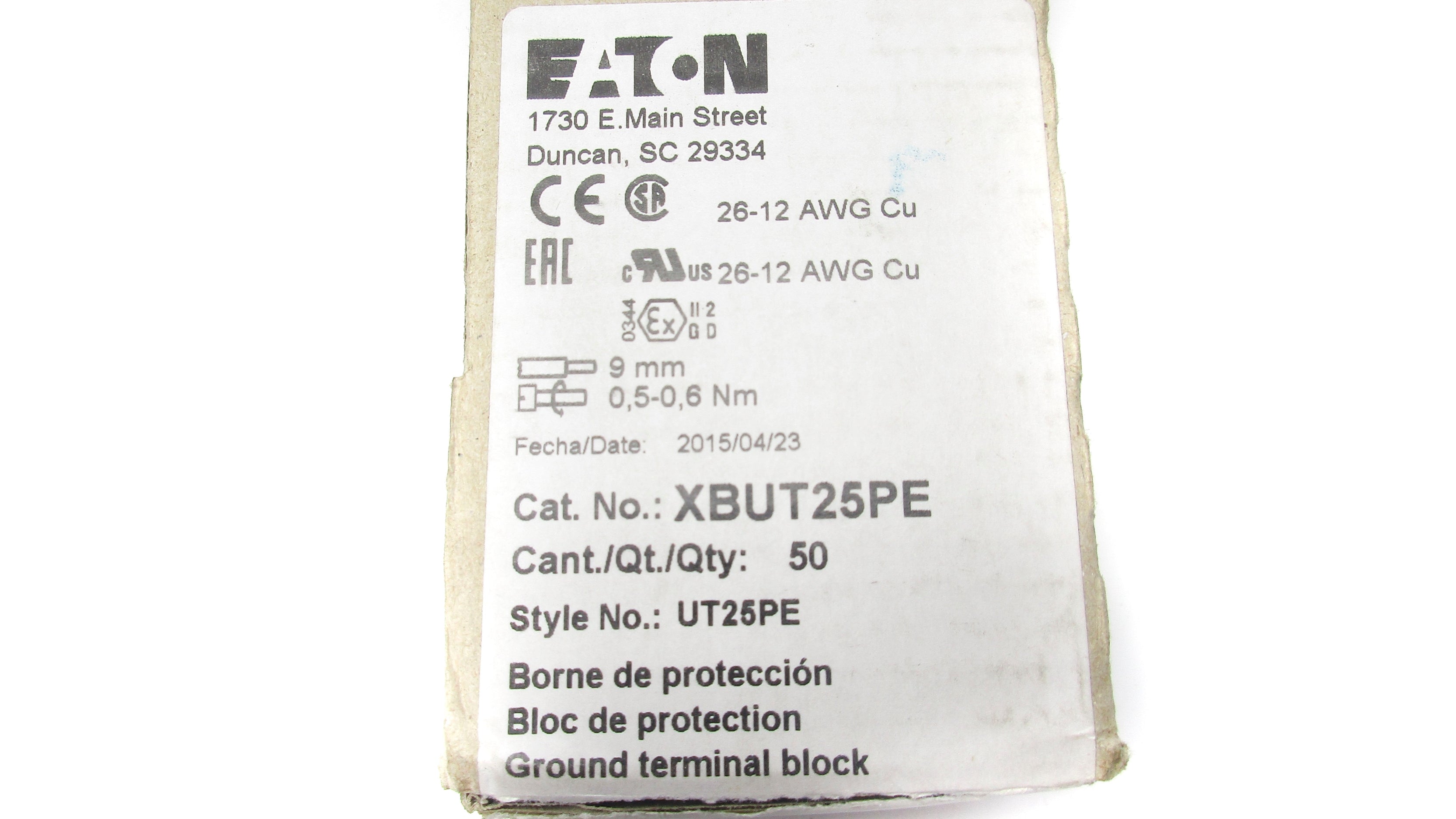EATON XBUT25PE (PKG OF 50) NSMP