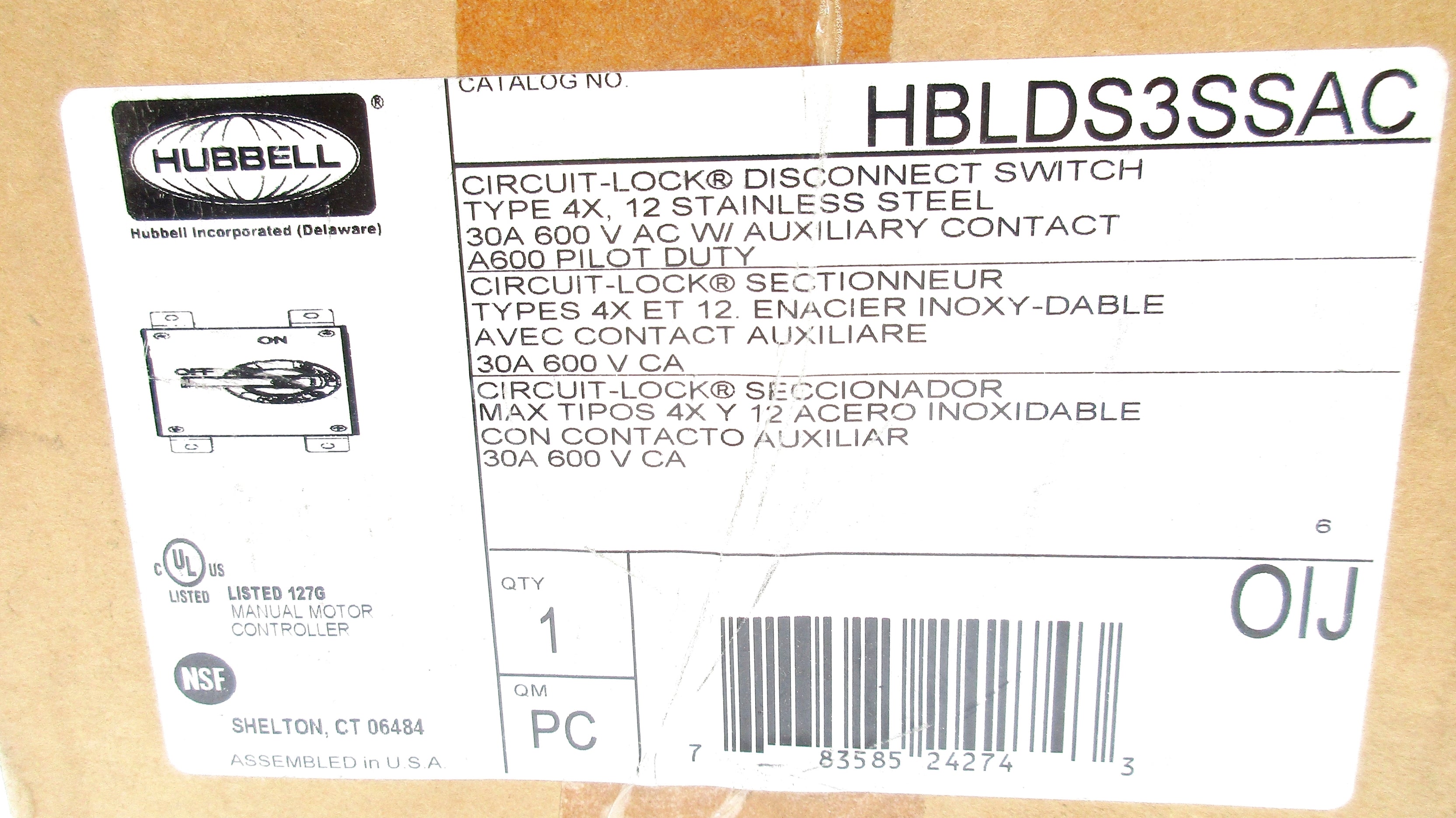 HUBBELL HBLDS3SSAC NSMP