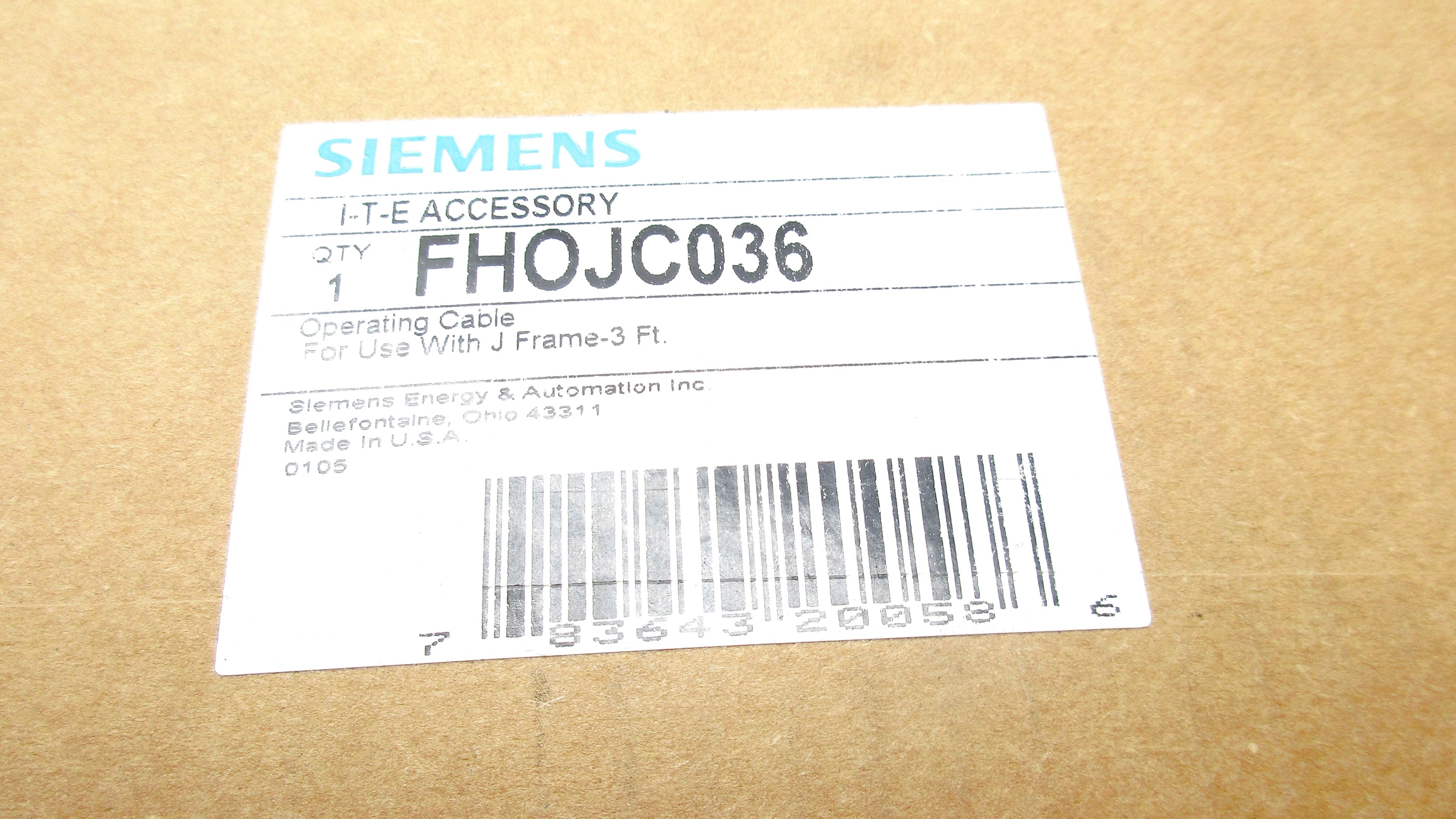 SIEMENS FHOJC036 (AS PICTURED) NSMP