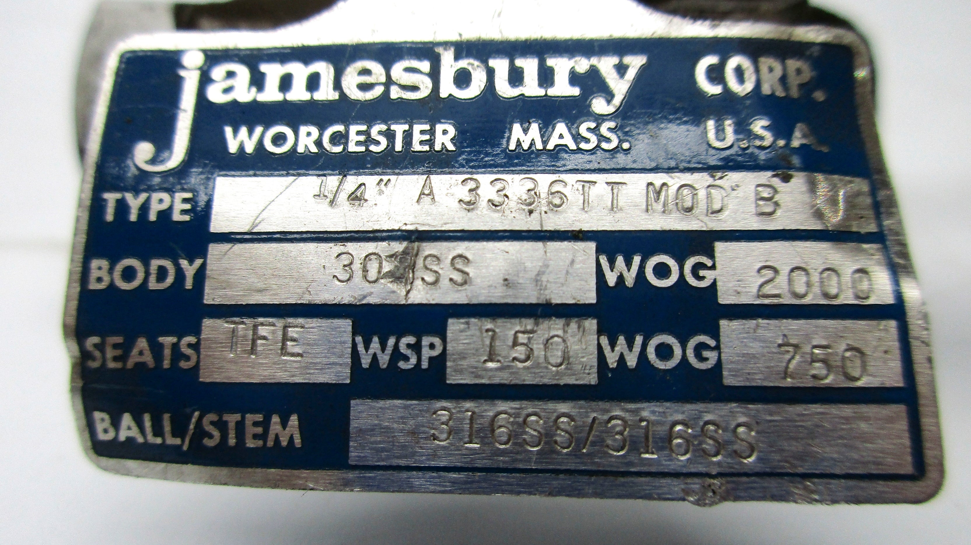 JAMESBURY 1/4-A3336TT MOD. B NSNP