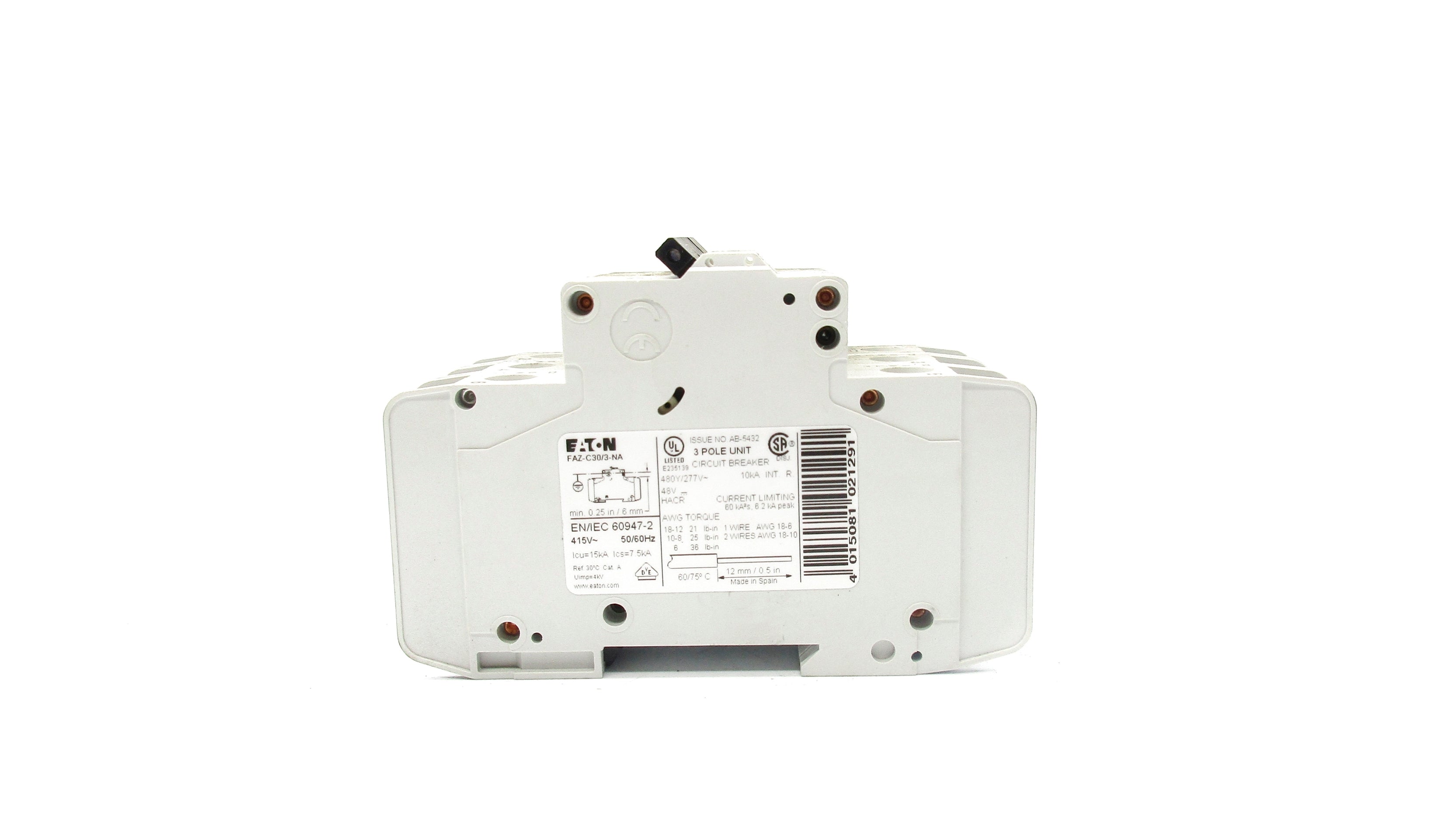 EATON FAZ-C30/3-NA 277V 30A NSNP