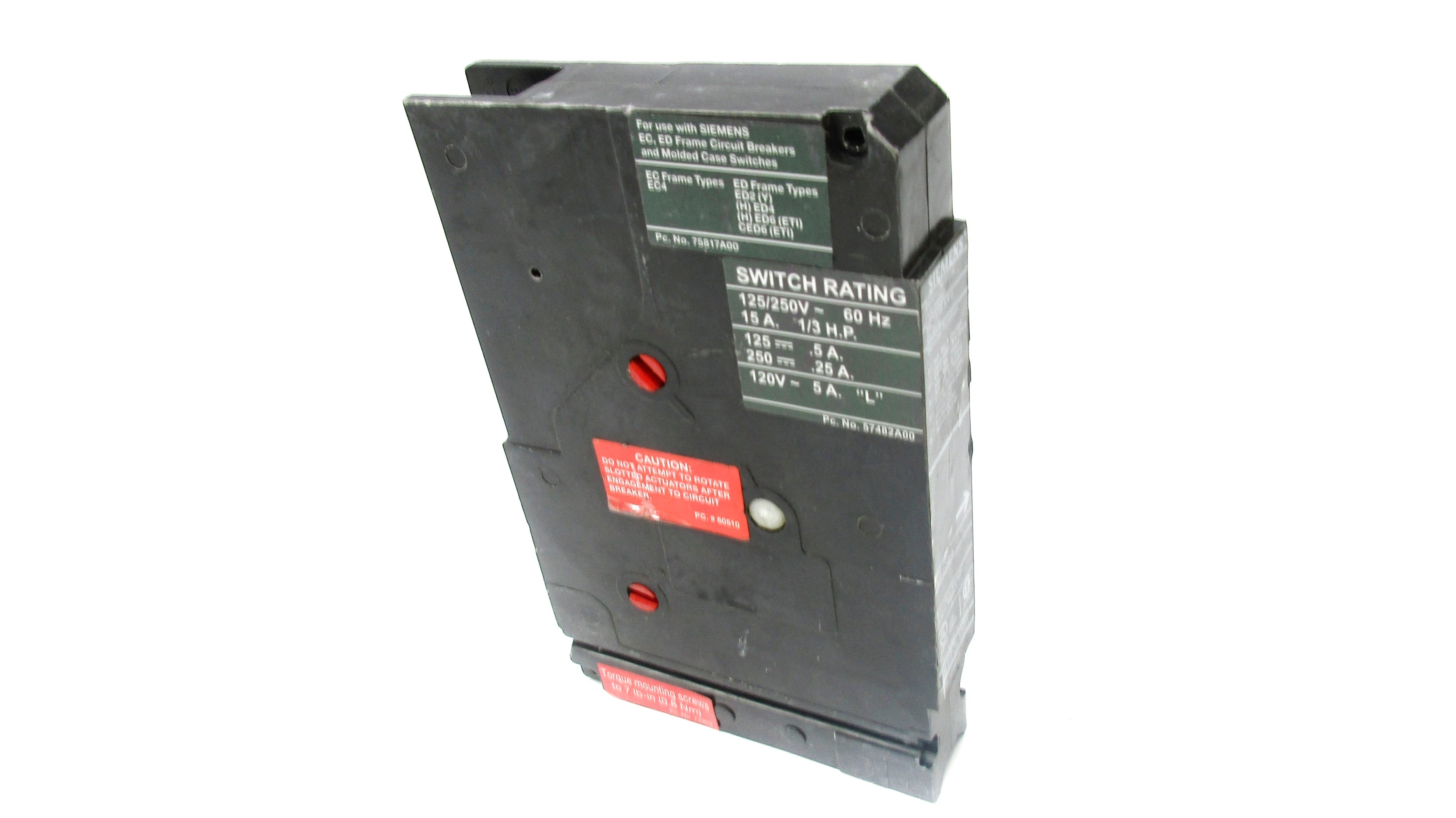 SIEMENS A01ED62B 125/250V 15A UNMP