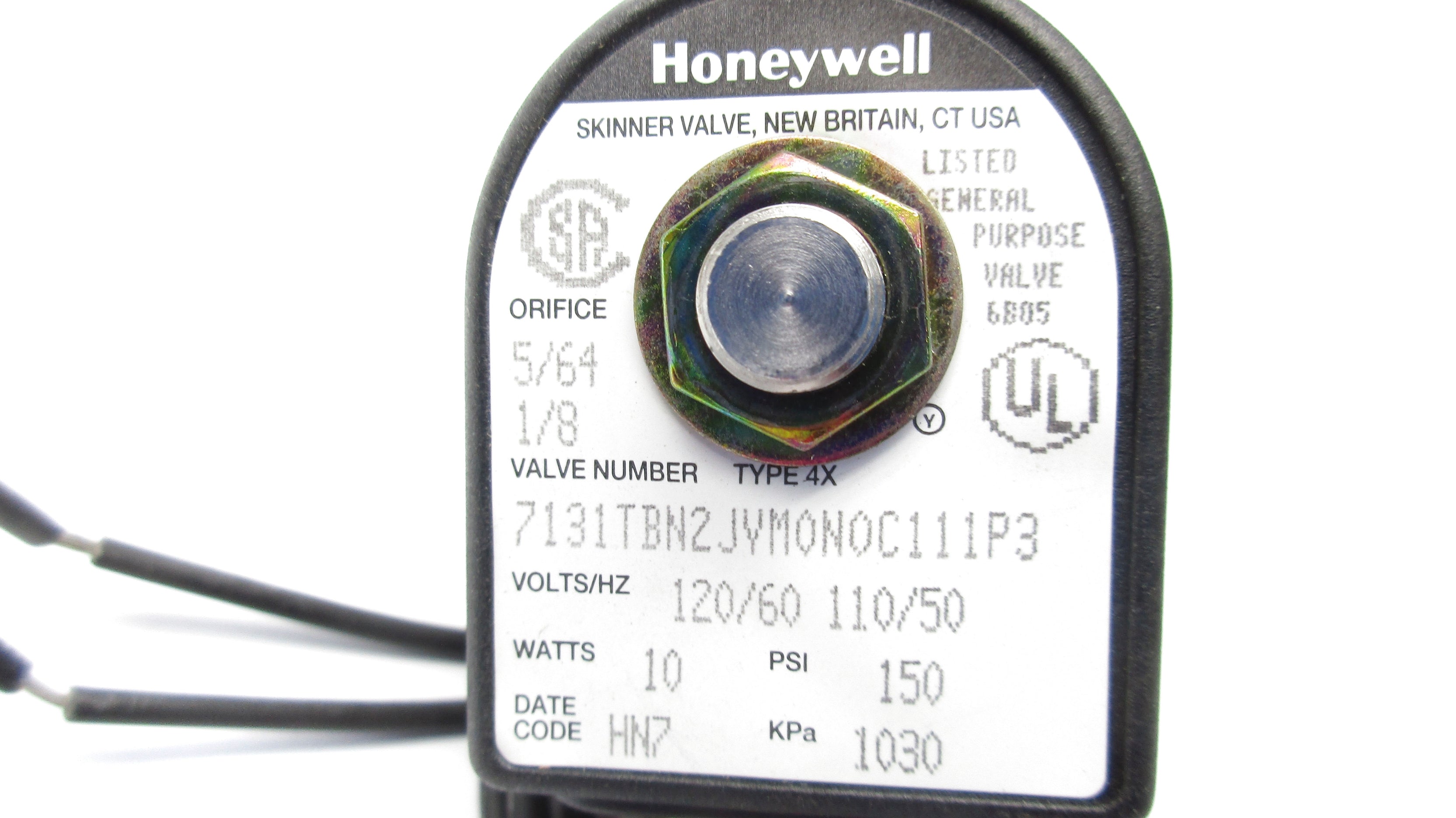 HONEYWELL 7131TBN2JVM0N0C111P3 110/120V 150PSI NSNP