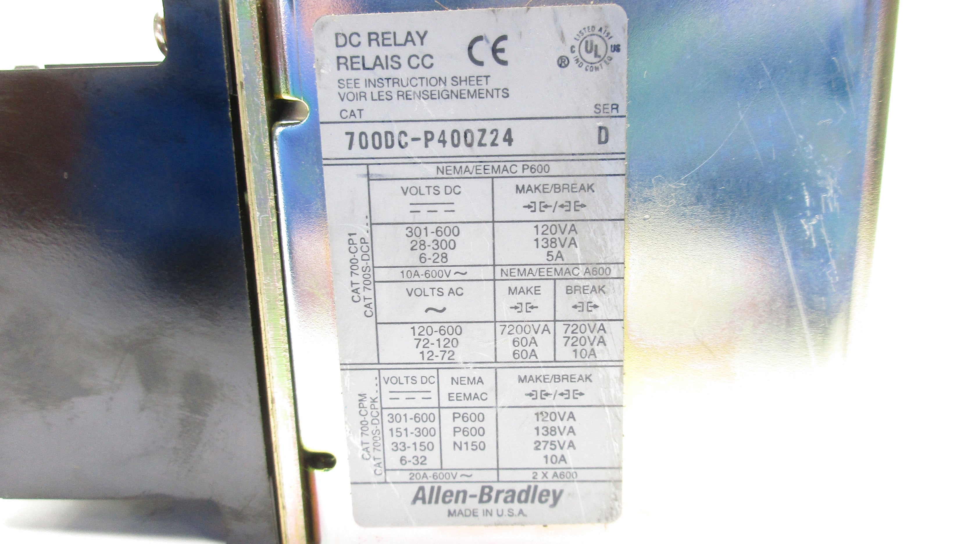 INDUSTRIAL SPARE PART 700DC-P400Z24 SER. D 24VDC 60A NSNP