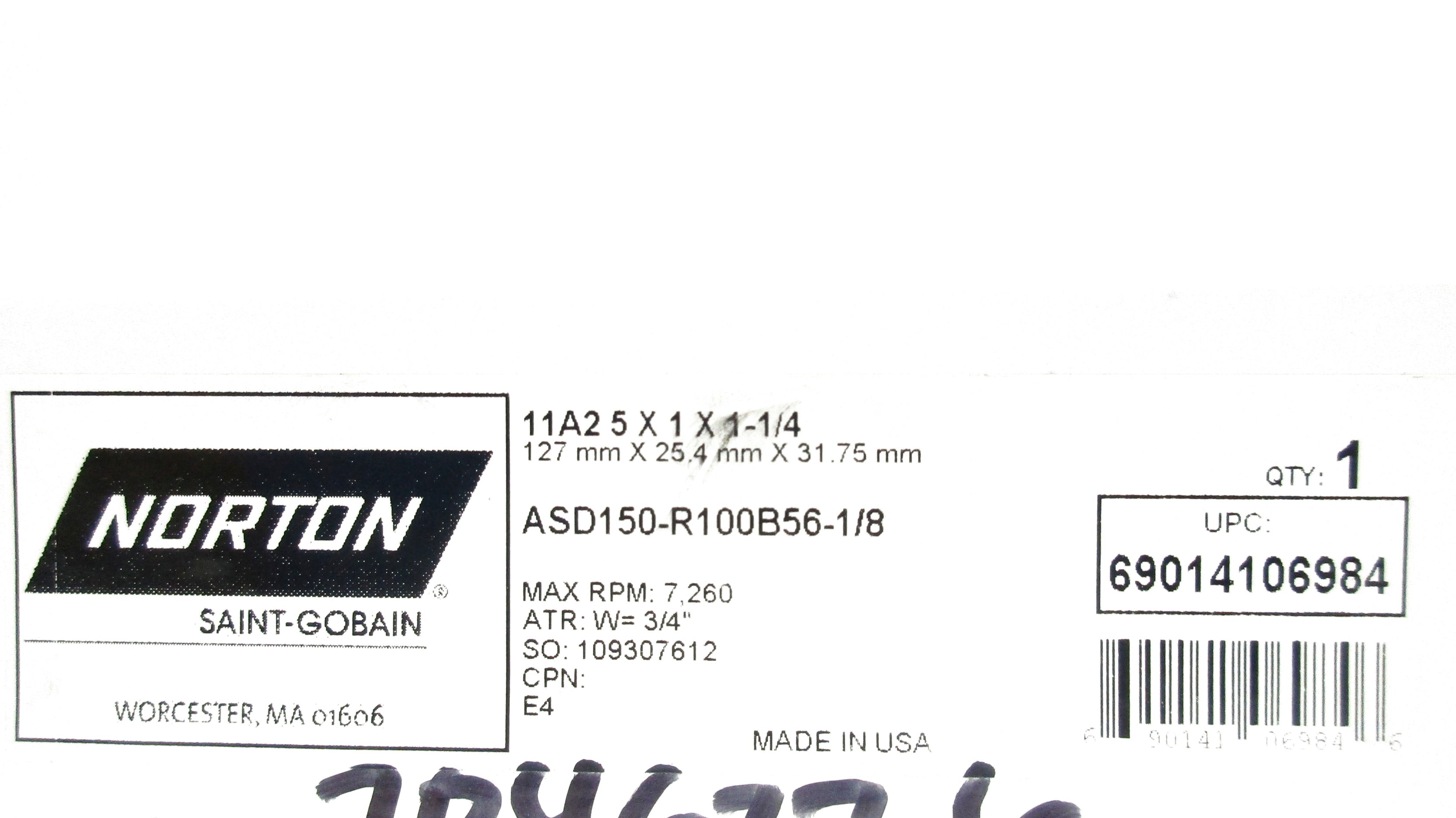 NORTON ASD150-R100B56-1/8 NSMP