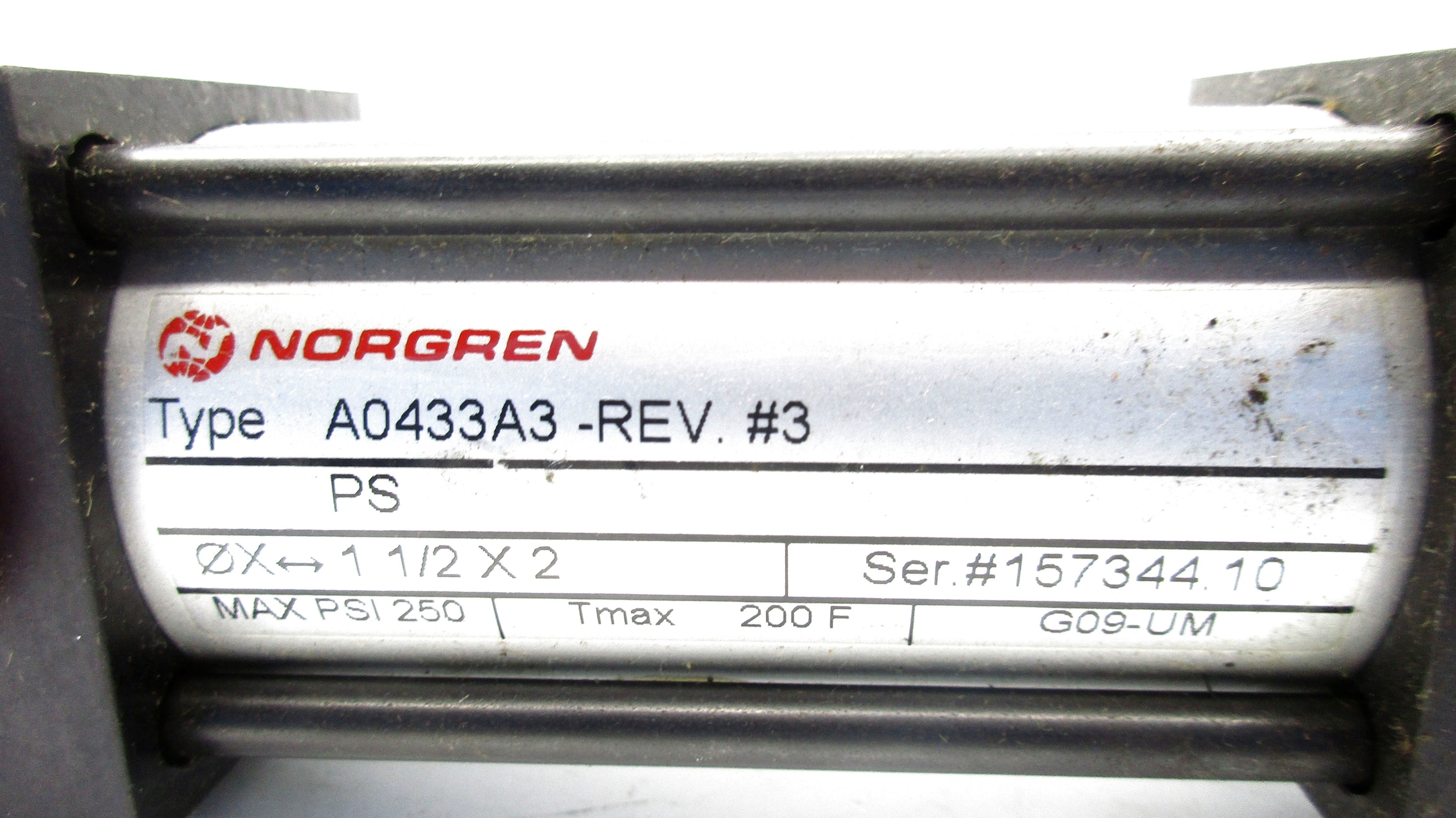 NORGREN A0433A3-REV.#3 250PSI NSNP