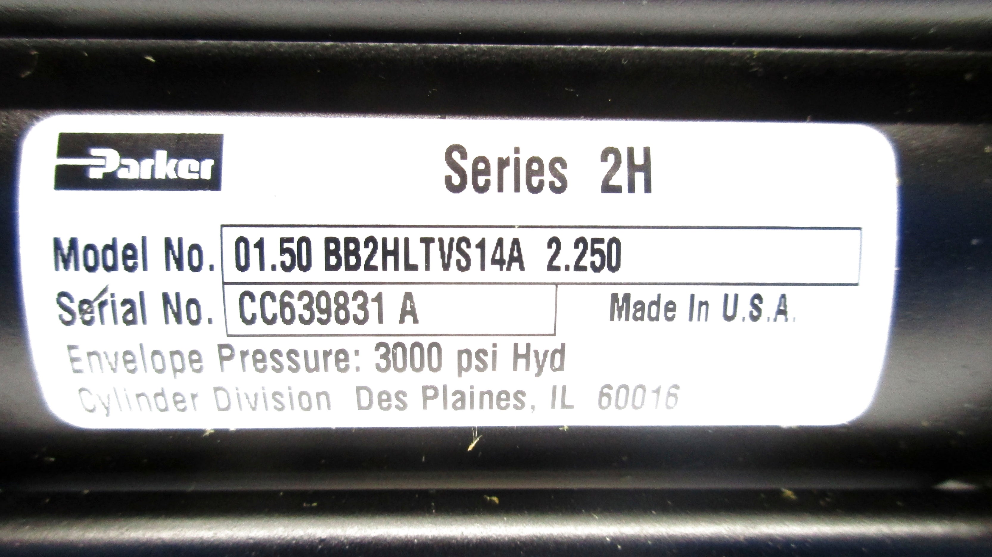 PARKER 01.50BBHLTVS14A2.250 3000PSI NSNP
