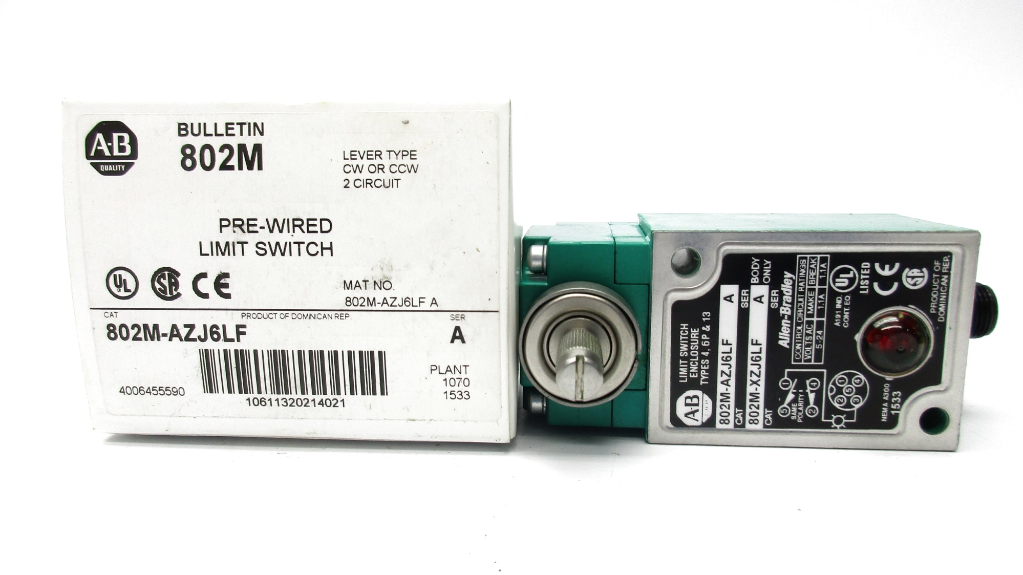 ALLEN BRADLEY 802M-AZJ6LF SER. A (WH) NSMP