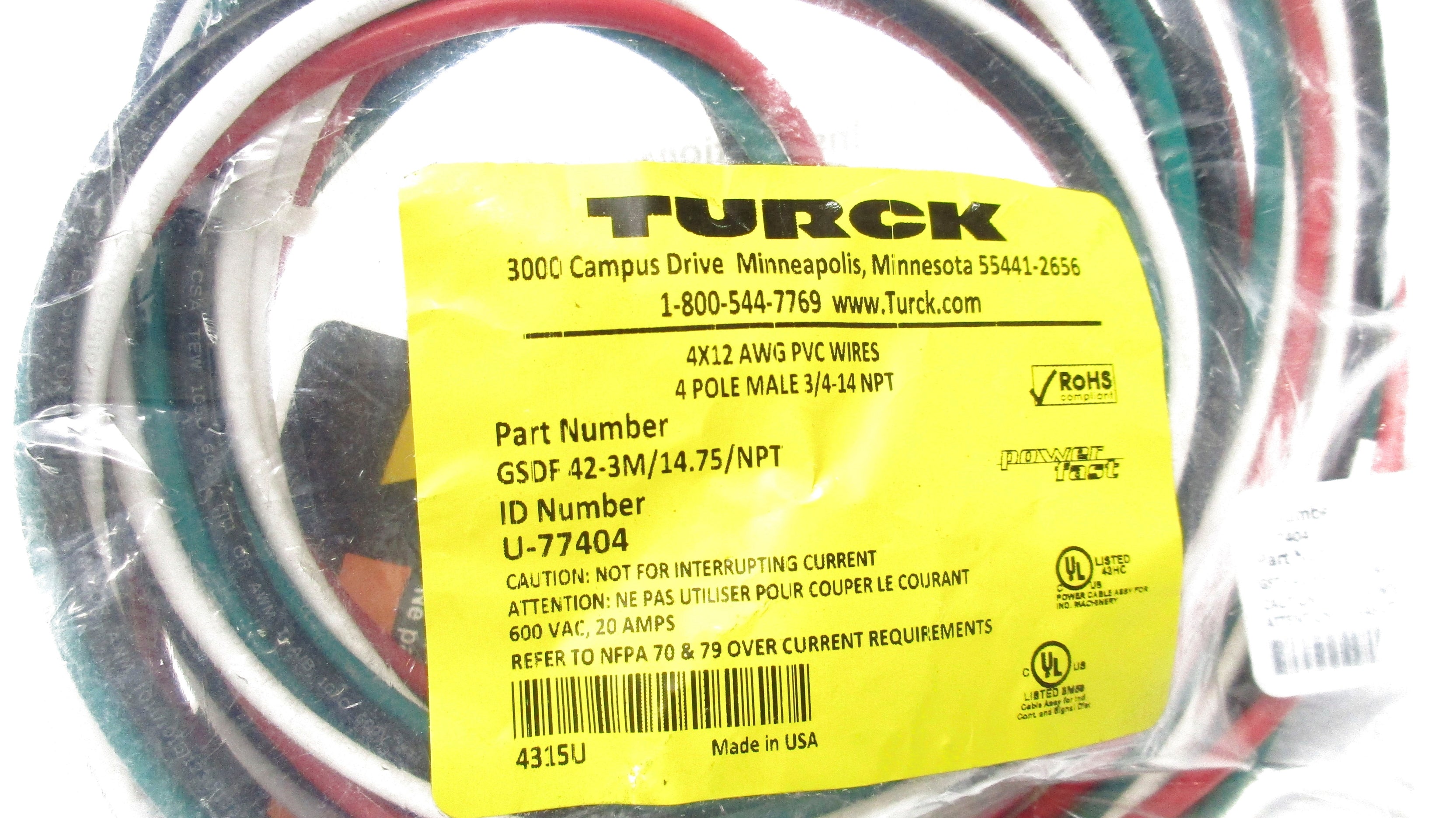 TURCK GSDF42-3M/14.75/NPT NSMP