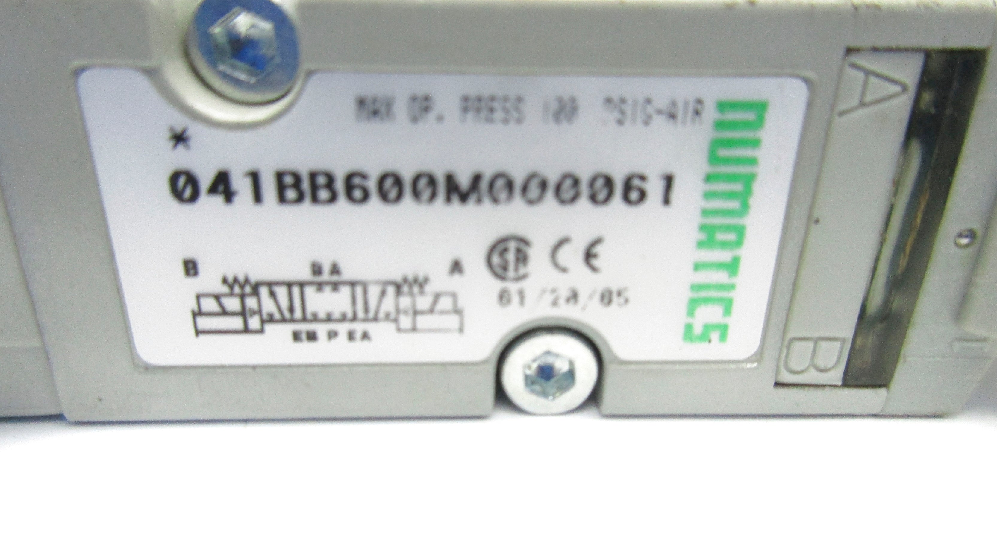 NUMATICS 041BB600M000061 120PSI NSNP