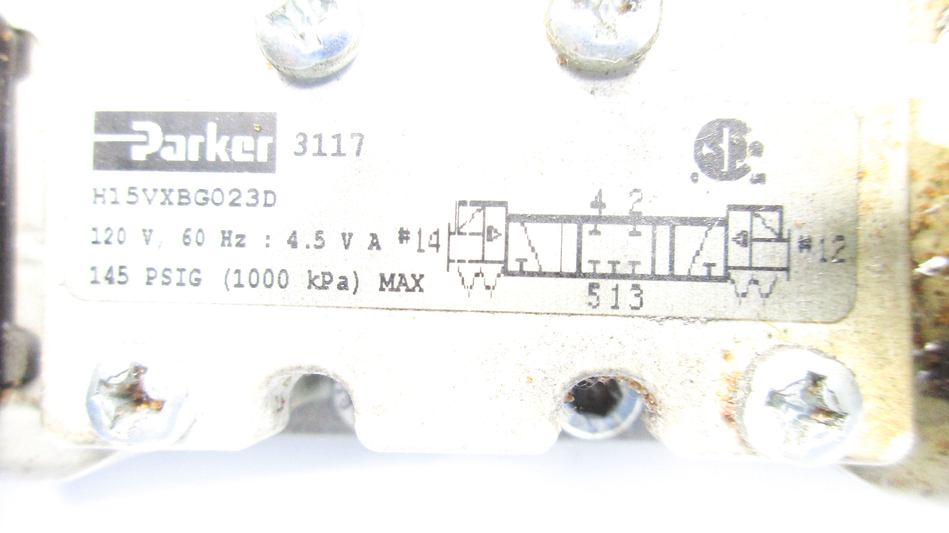PARKER H15VXBG023D 120V 145PSIG UNMP