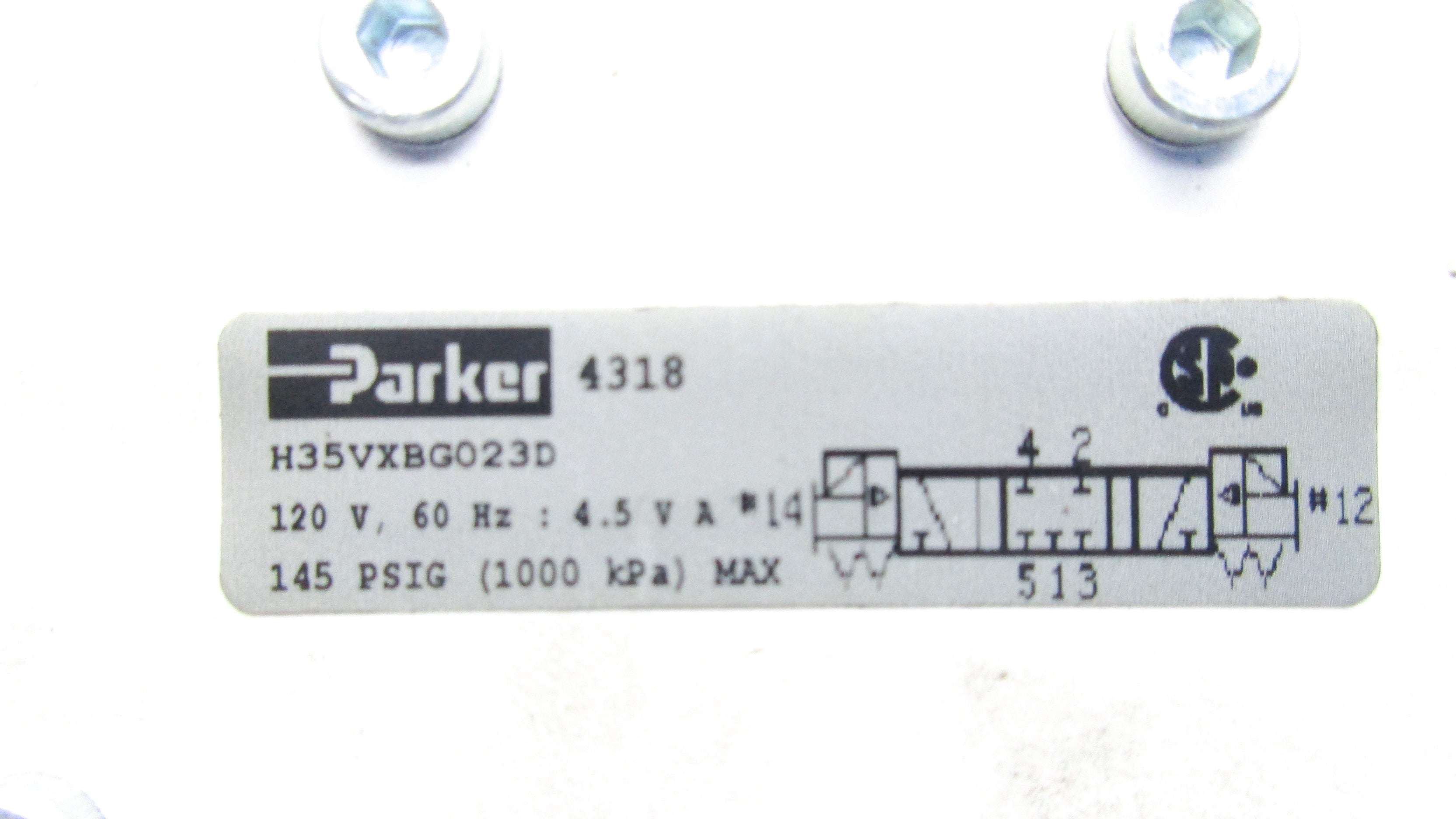PARKER H35VXBG023D 120V 145PSIG UNMP