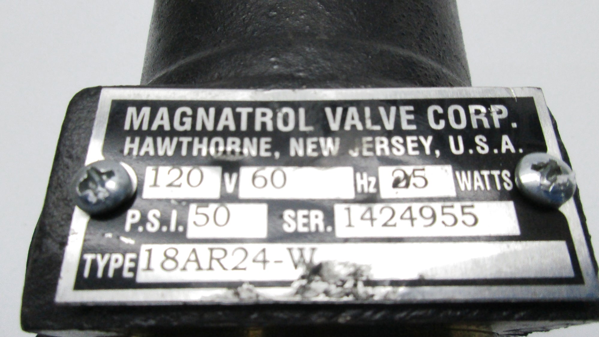 MAGNATROL VALVE 18AR24-W 120V 50PSI UNMP