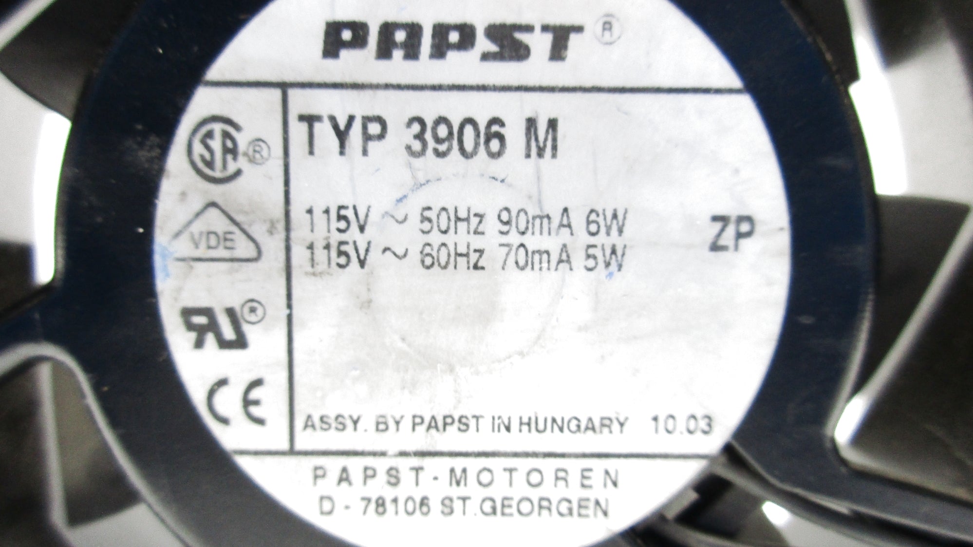 EBMPAPST 3906M UNMP