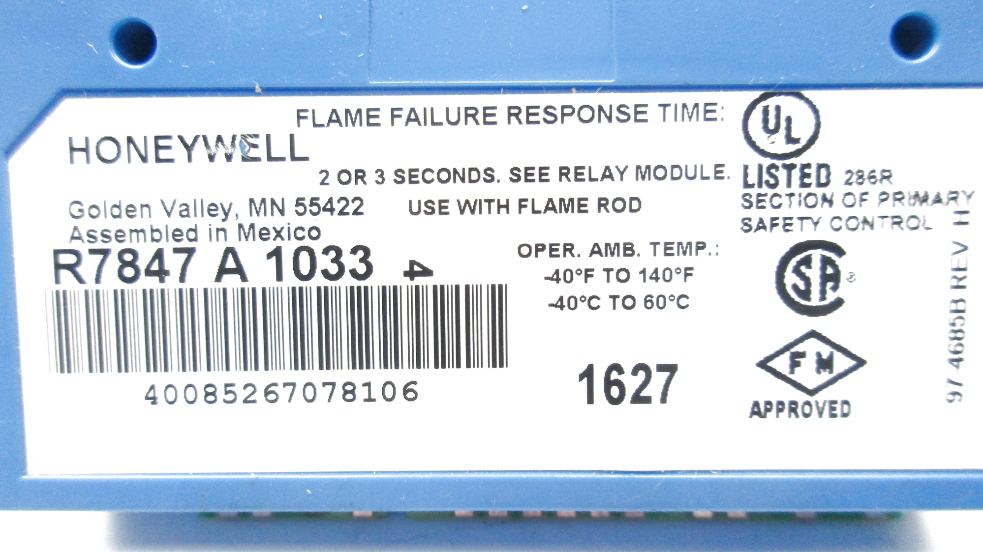 HONEYWELL R7847A1033 UNMP