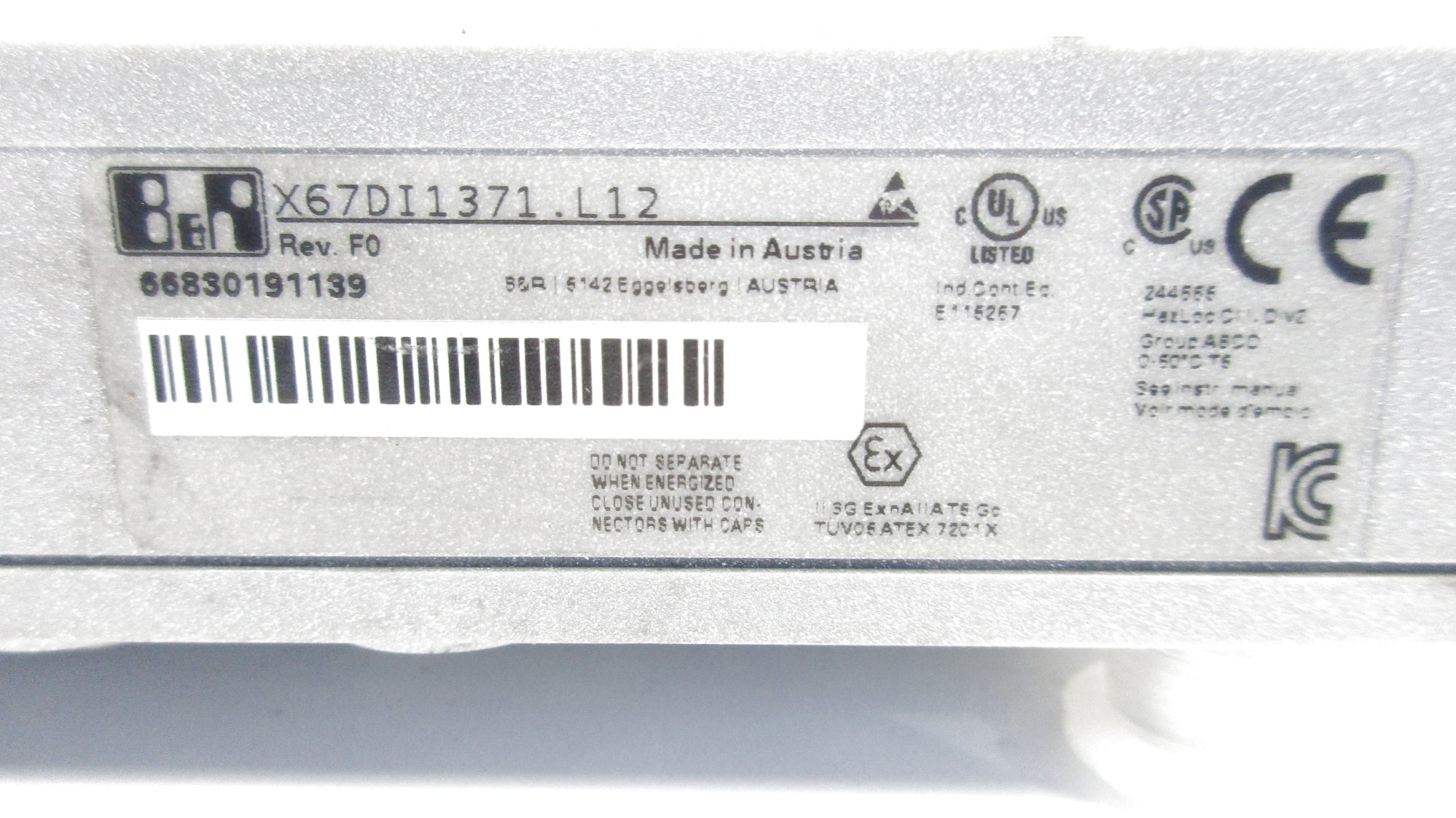 B&R X67DI1371.L12 UNMP