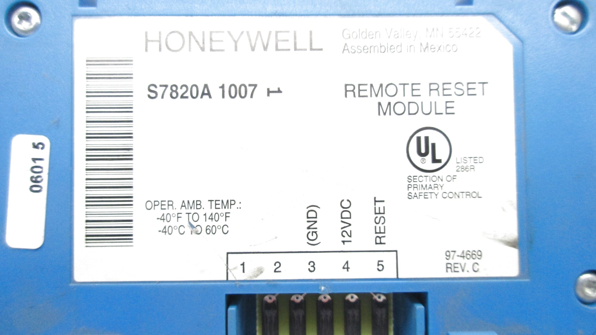 HONEYWELL S7820A1007 UNMP