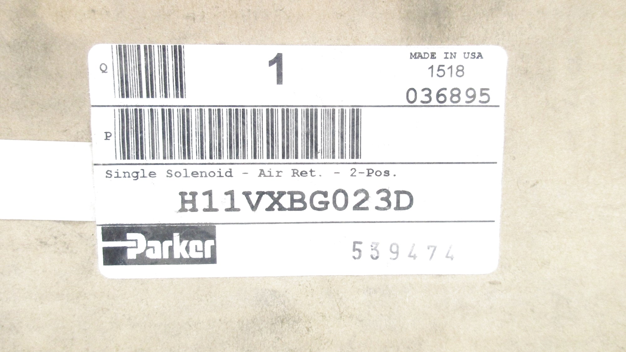 PARKER H11VXBG023C 120VAC 145PSIG NSMP