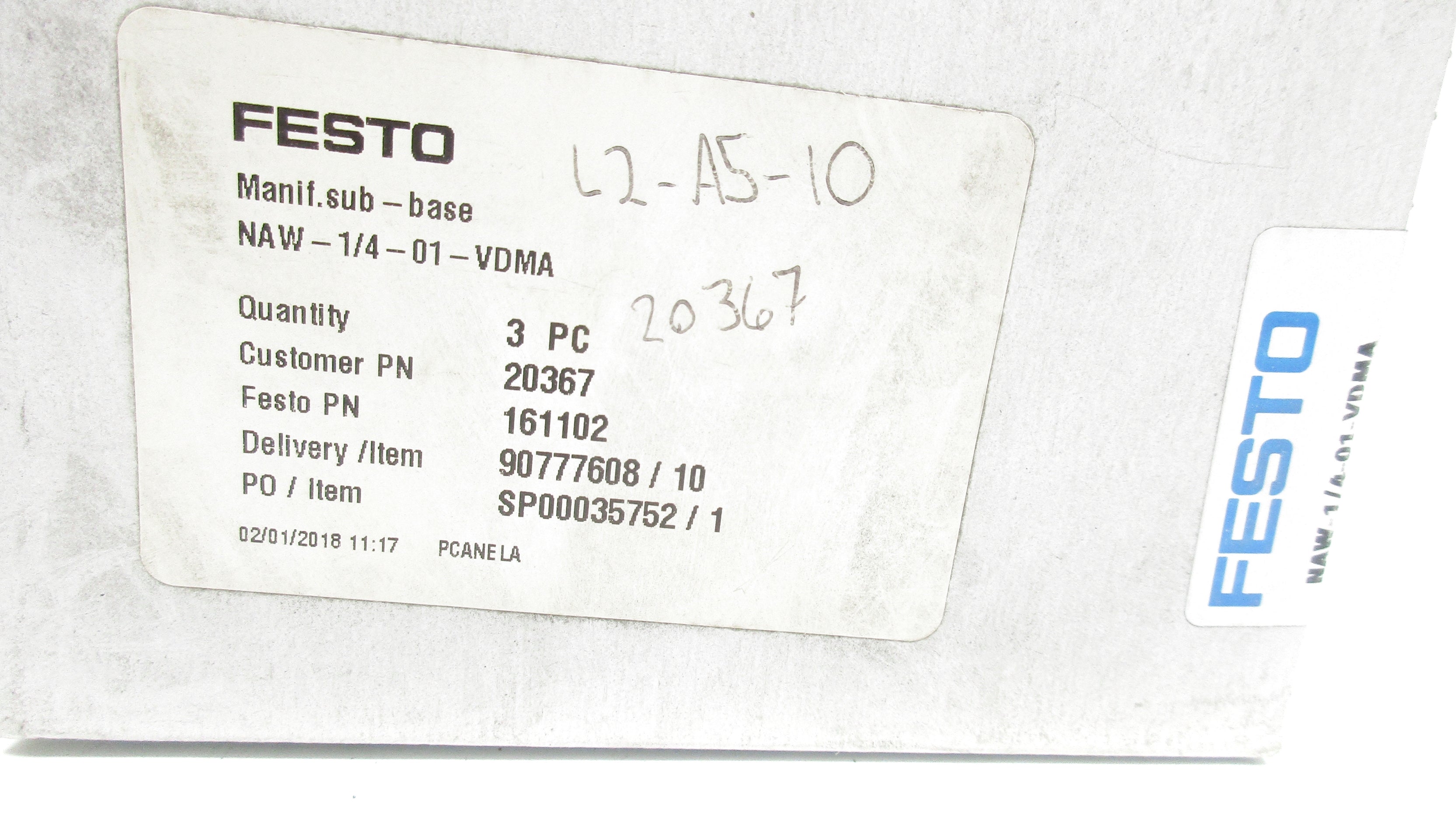 FESTO NAW-1/4-01-VDMA NSMP
