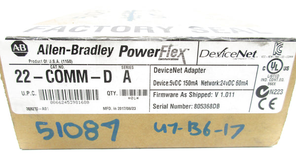 ALLEN BRADLEY 22-COMM-D SER. A F/W V1.011 24VDC NSMP