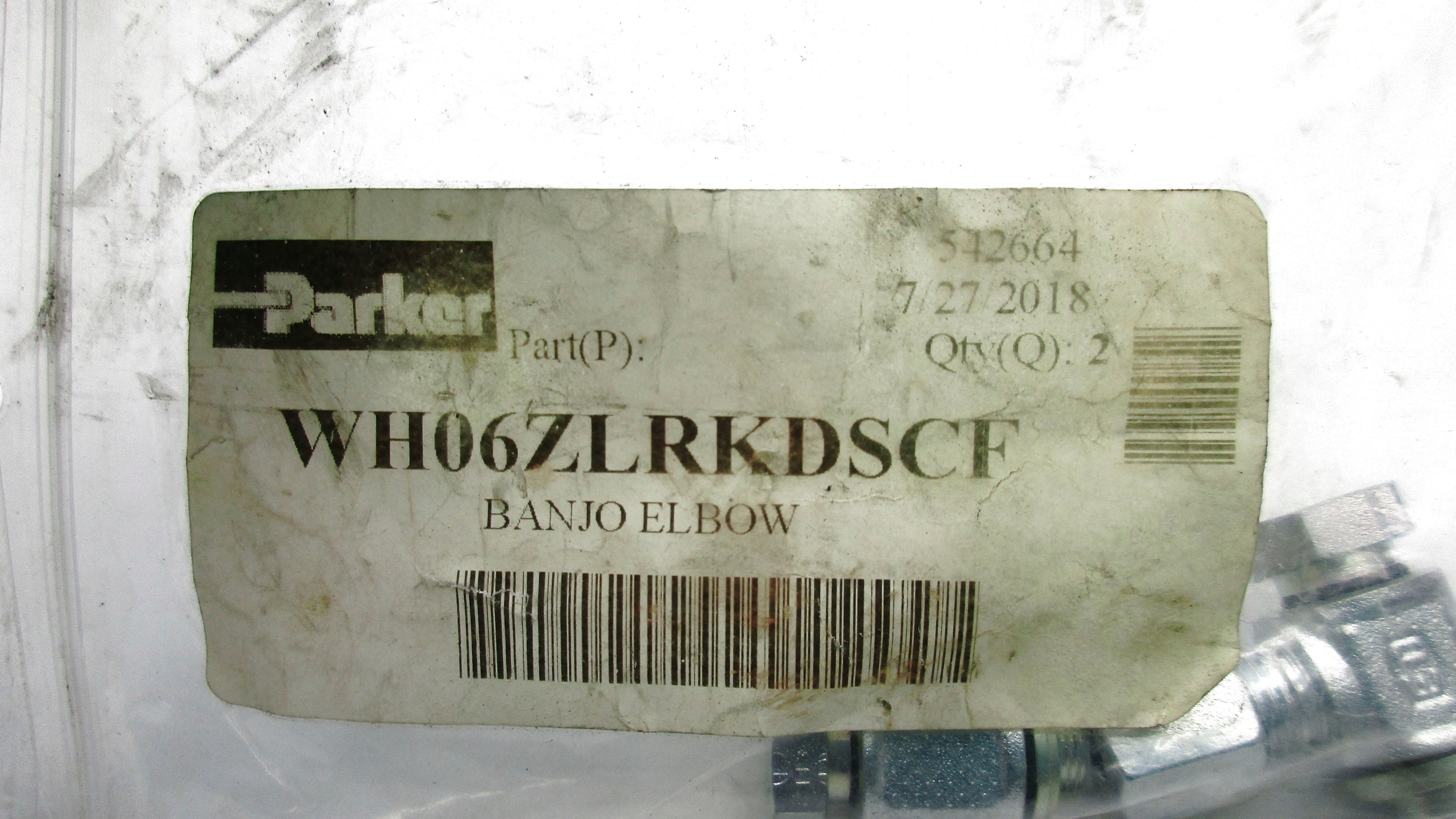 PARKER WH06ZLRKDSCF (PKG OF 2) NSMP