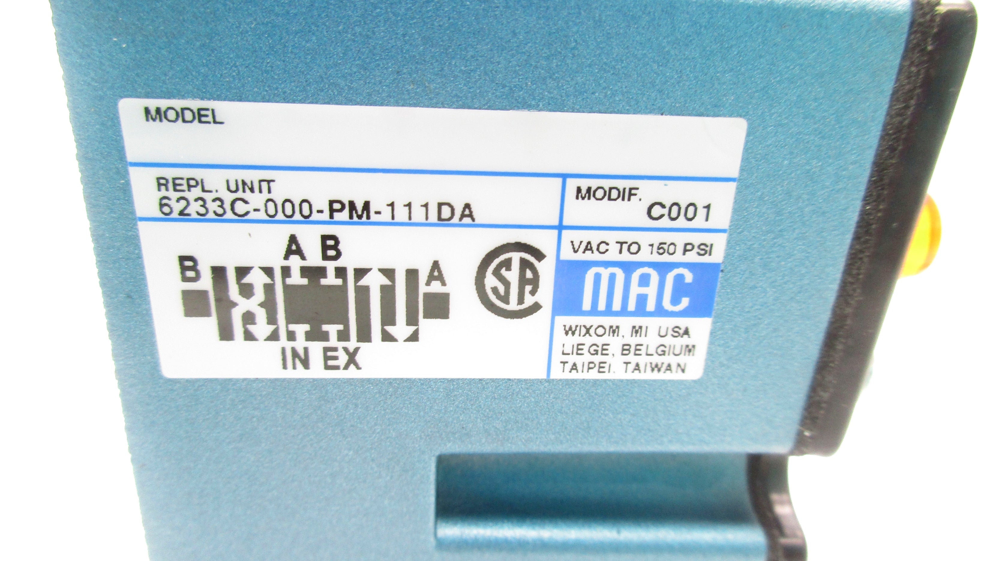 MAC 6233C-000-PM-111DA 110/120V 150PSI NSNP