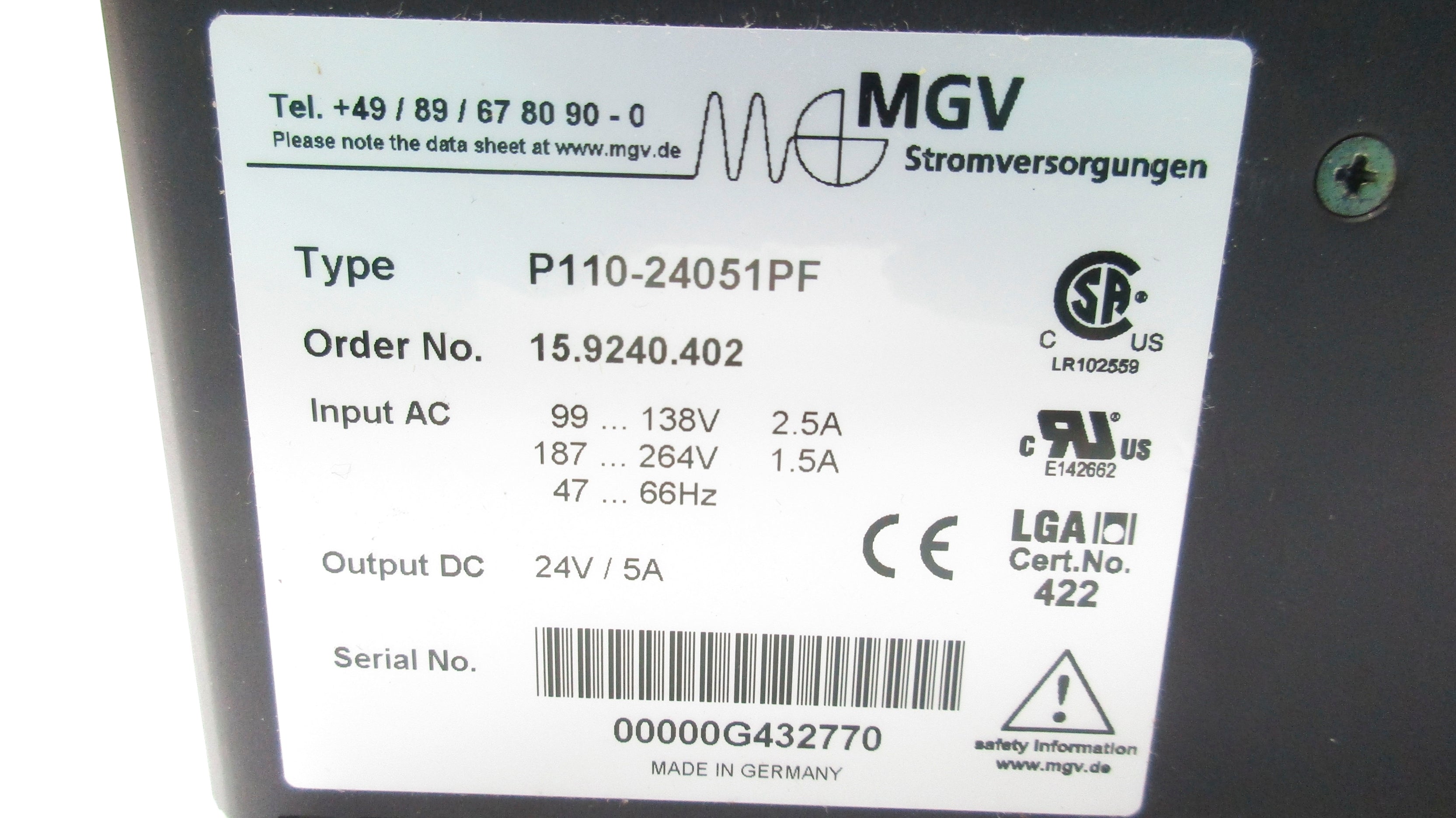 MGV P110-24051PF NSNP