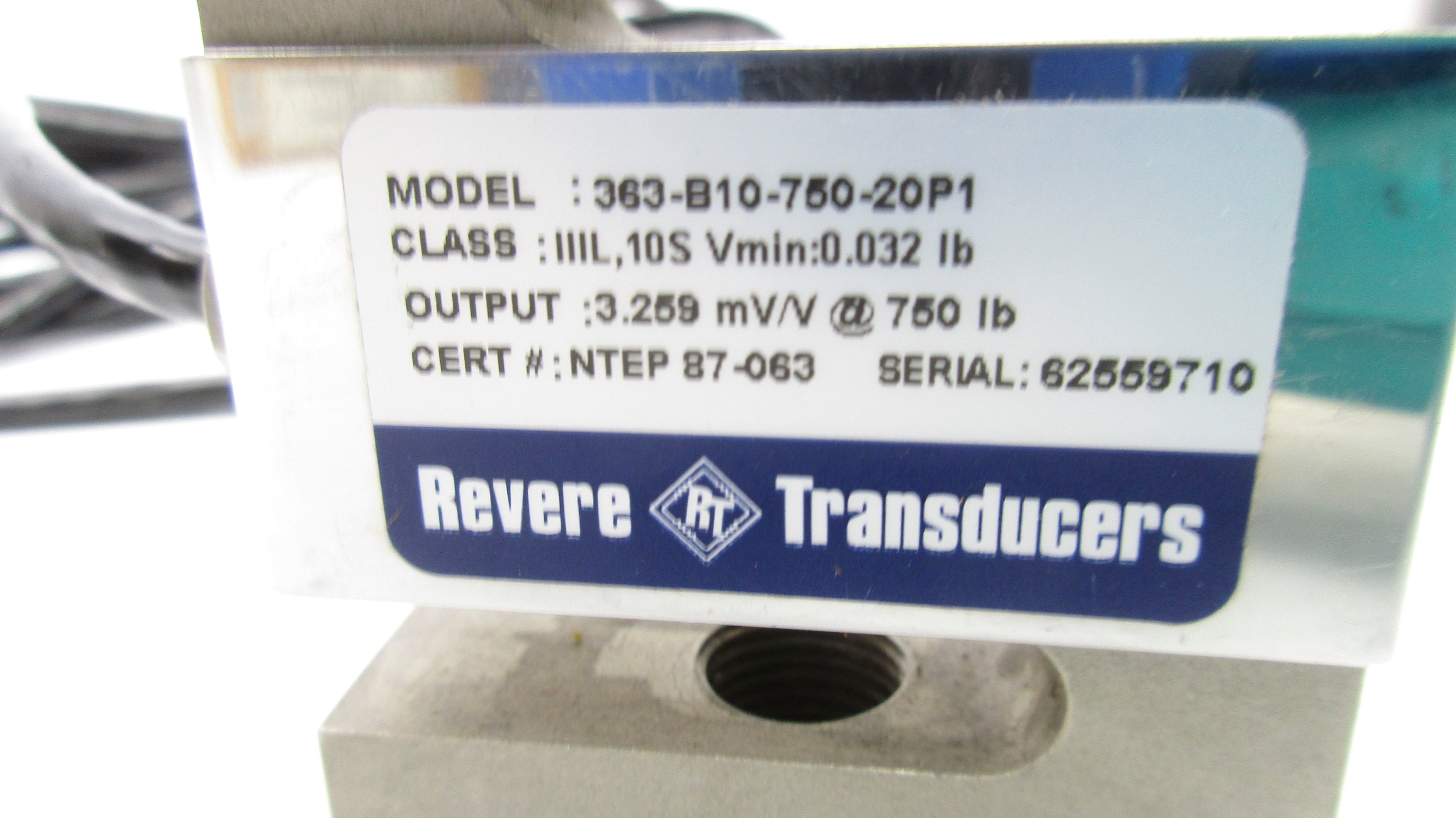 REVERE TRANSDUCERS 363-B10-750-20P1 NSNP