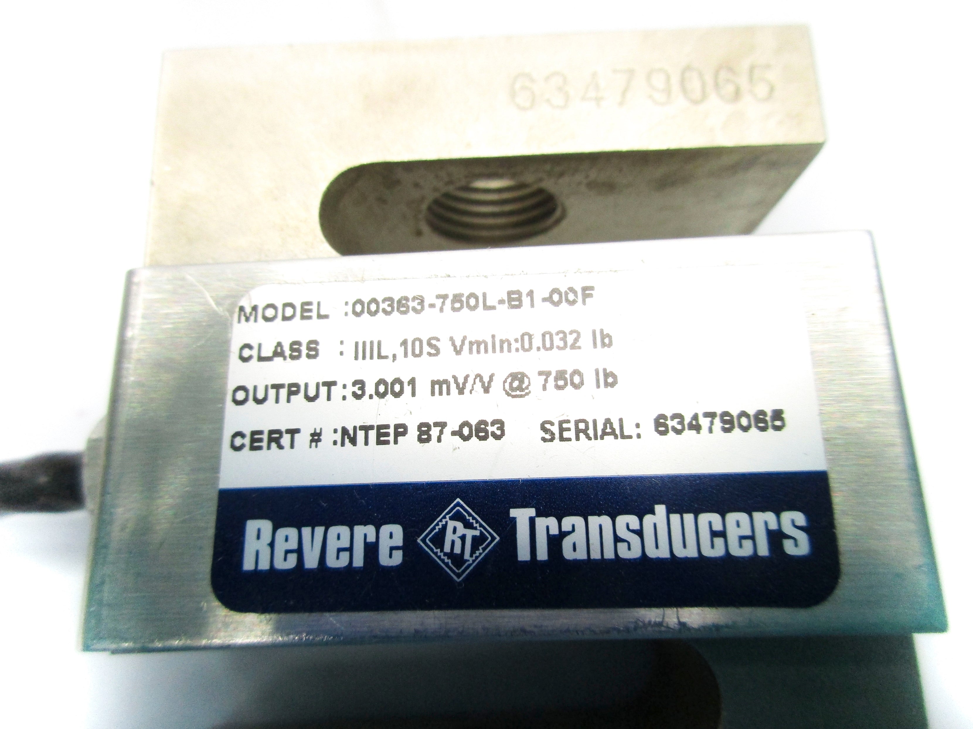 REVERE TRANSDUCERS 00363-750L-B1-00F NSNP