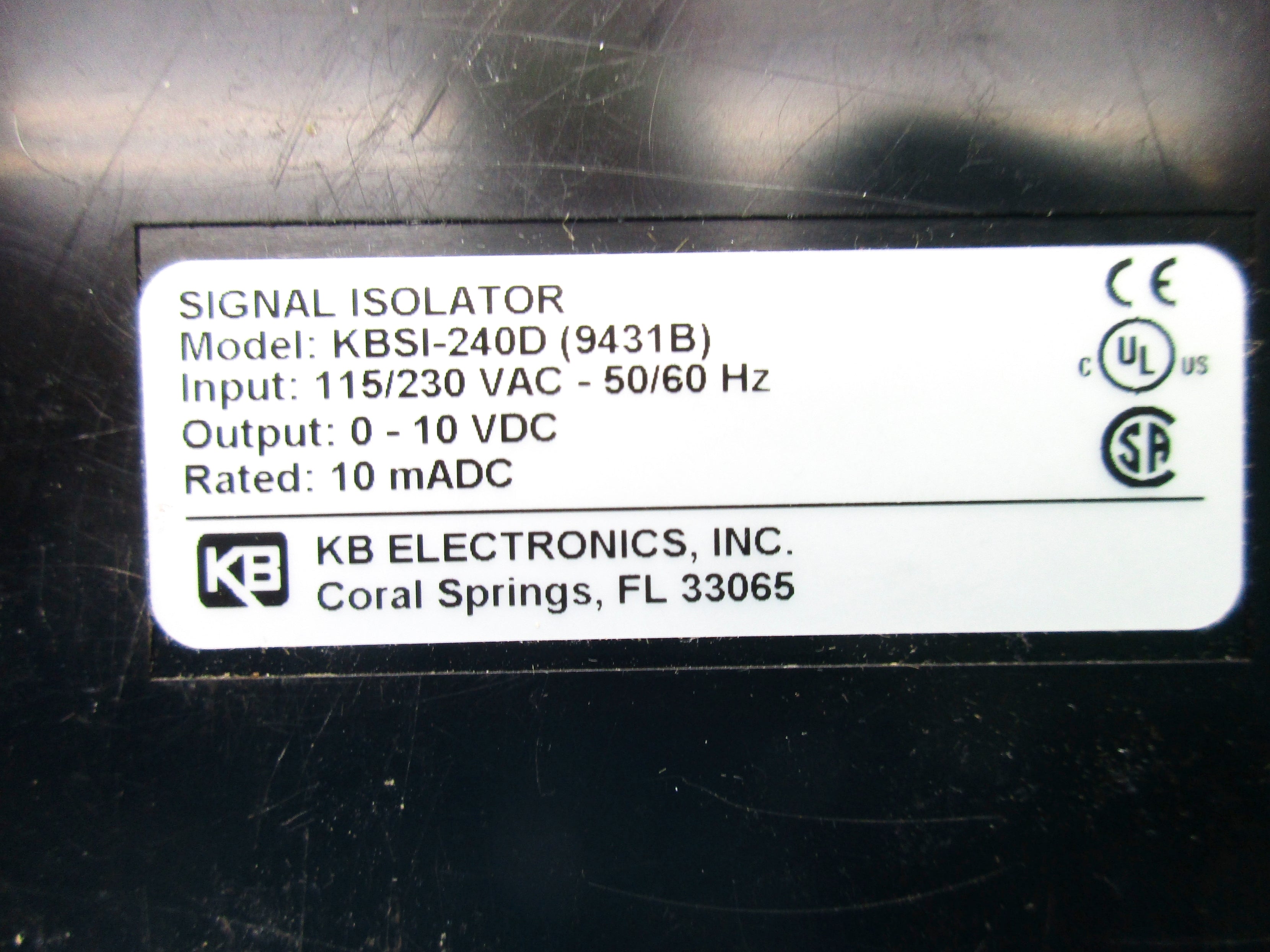 KB ELECTRONICS KBSI-240D 9431B NSNP