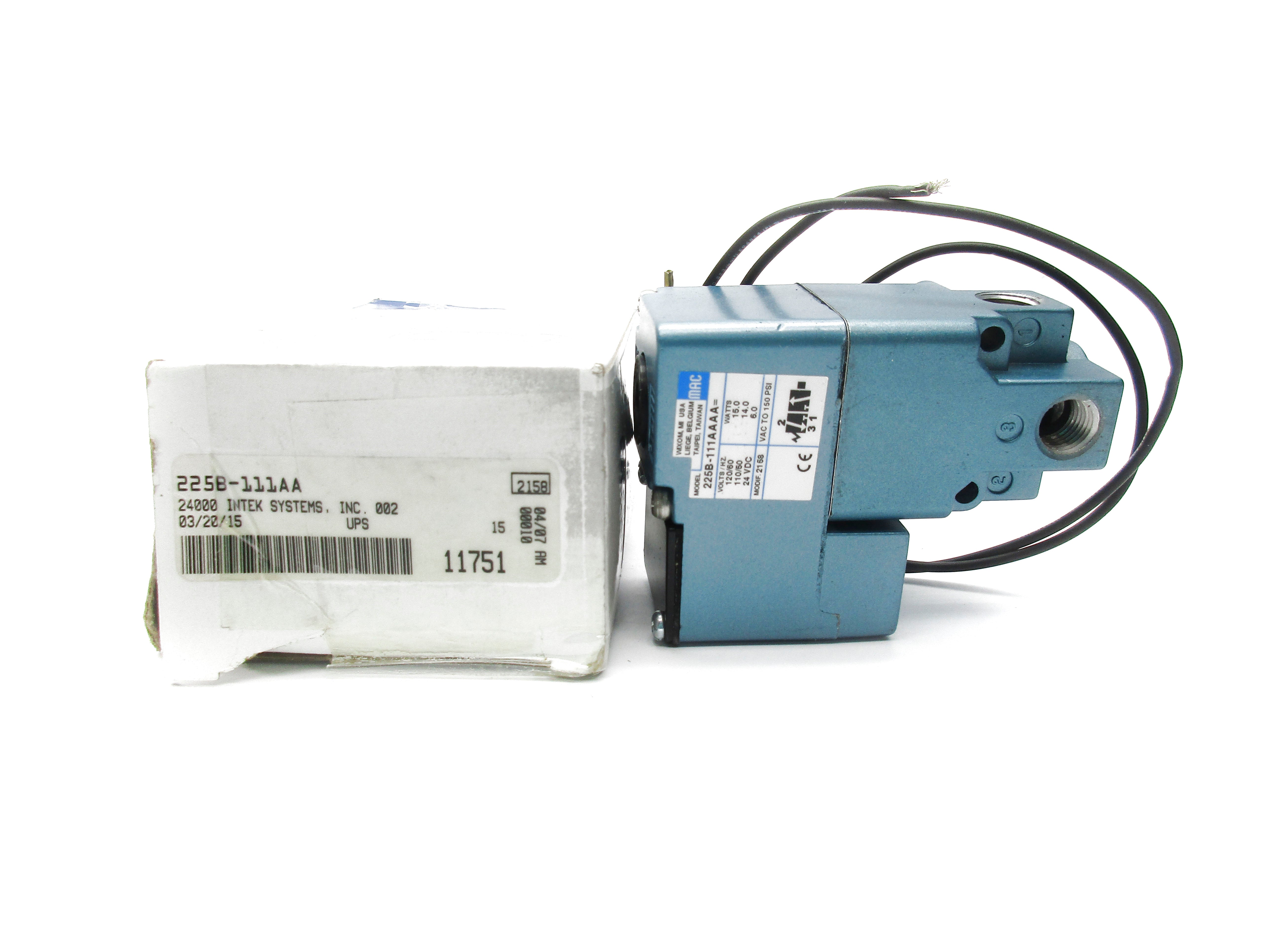 MAC 225B-111AAAA 24VDC 150PSI NSMP
