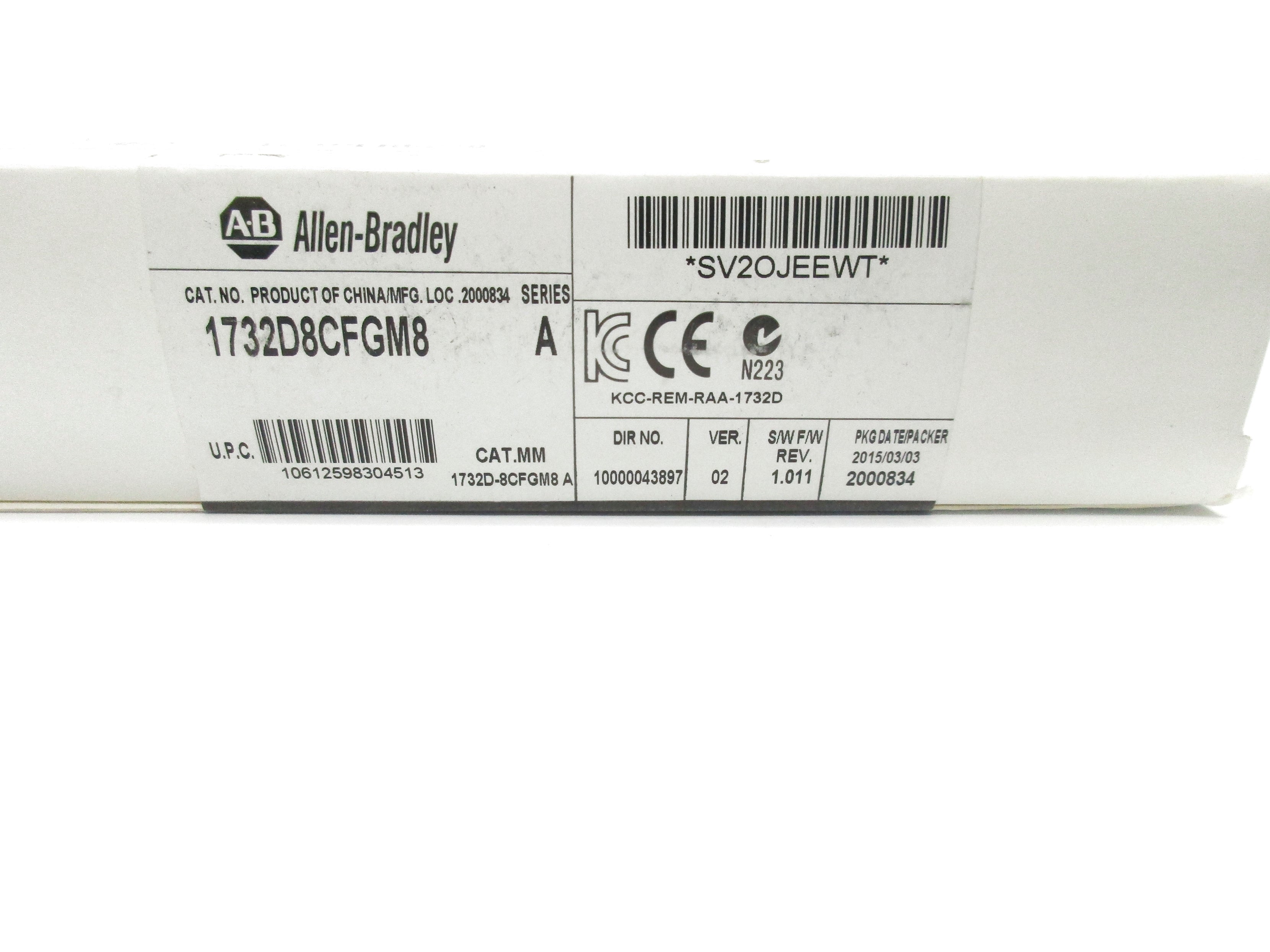 ALLEN BRADLEY 1732D-8CFGM8 SER. A F/W 1.011 (WH) NSMP