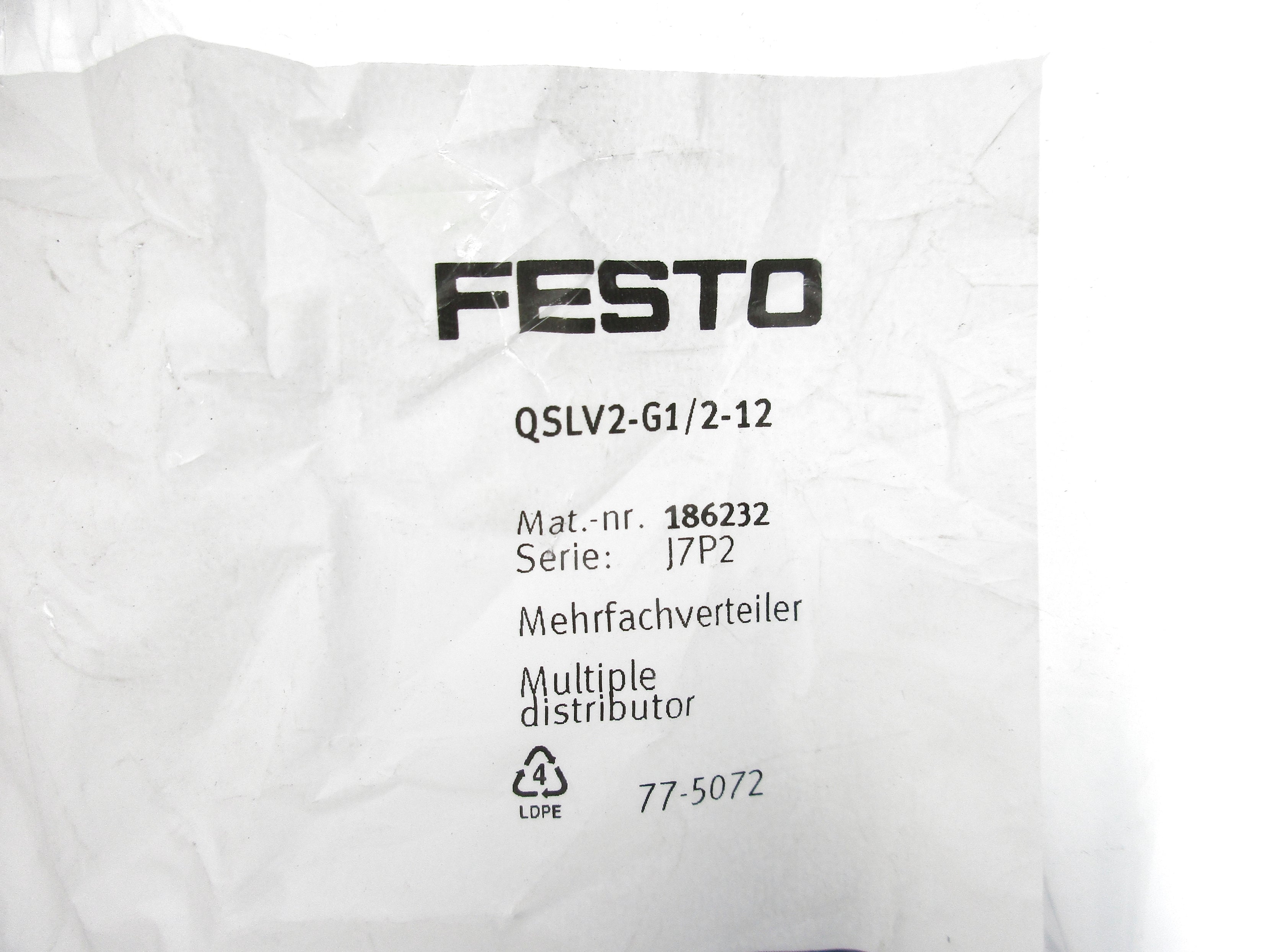 FESTO QSLV2-G1/2-12 NSMP