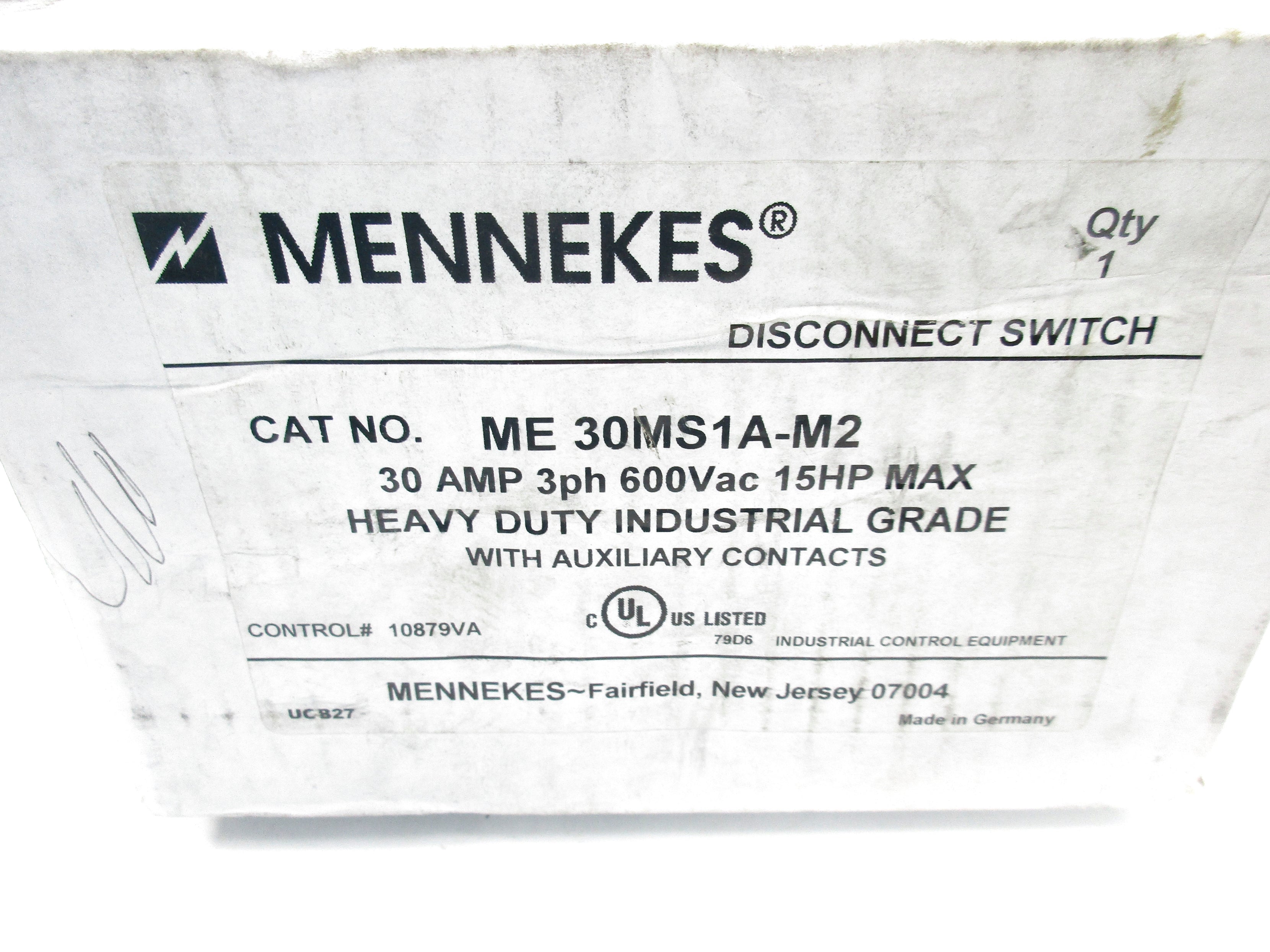 MENNEKES ME30MS1A-M2 600VAC 30A NSMP