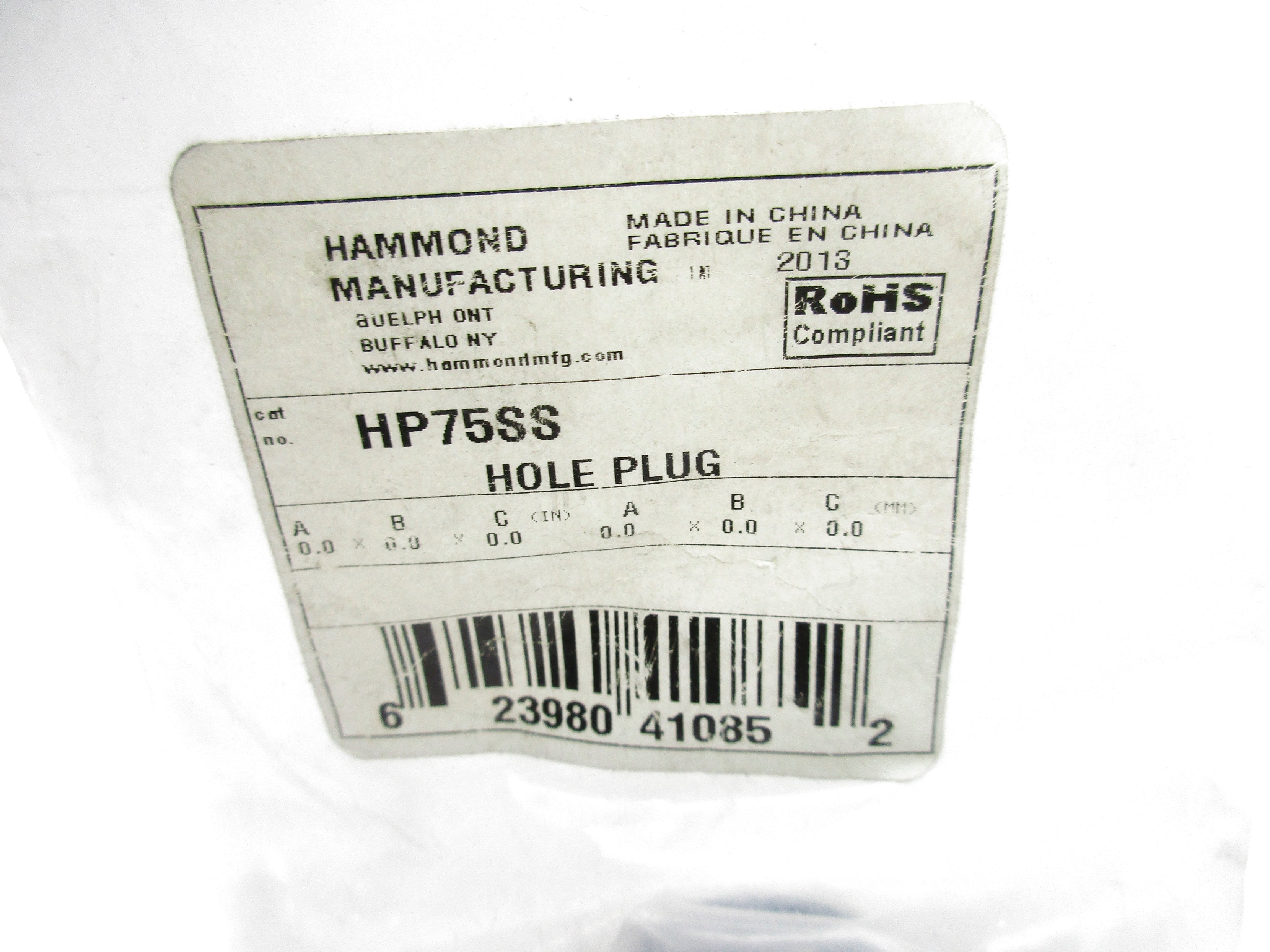 HAMMOND MANUFACTURING HP75SS NSMP