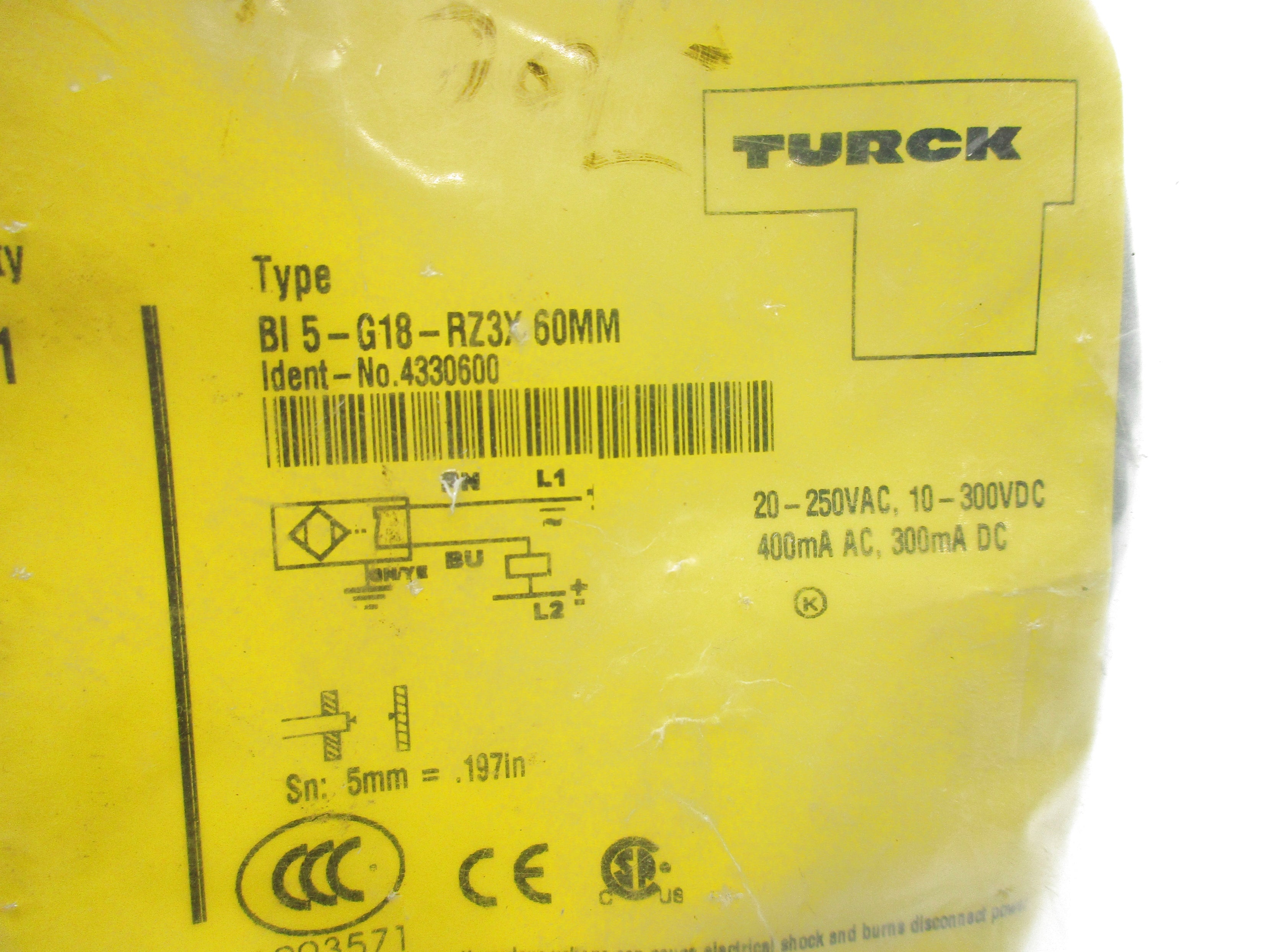 TURCK BI5-G18-RZ3X60MM NSMP