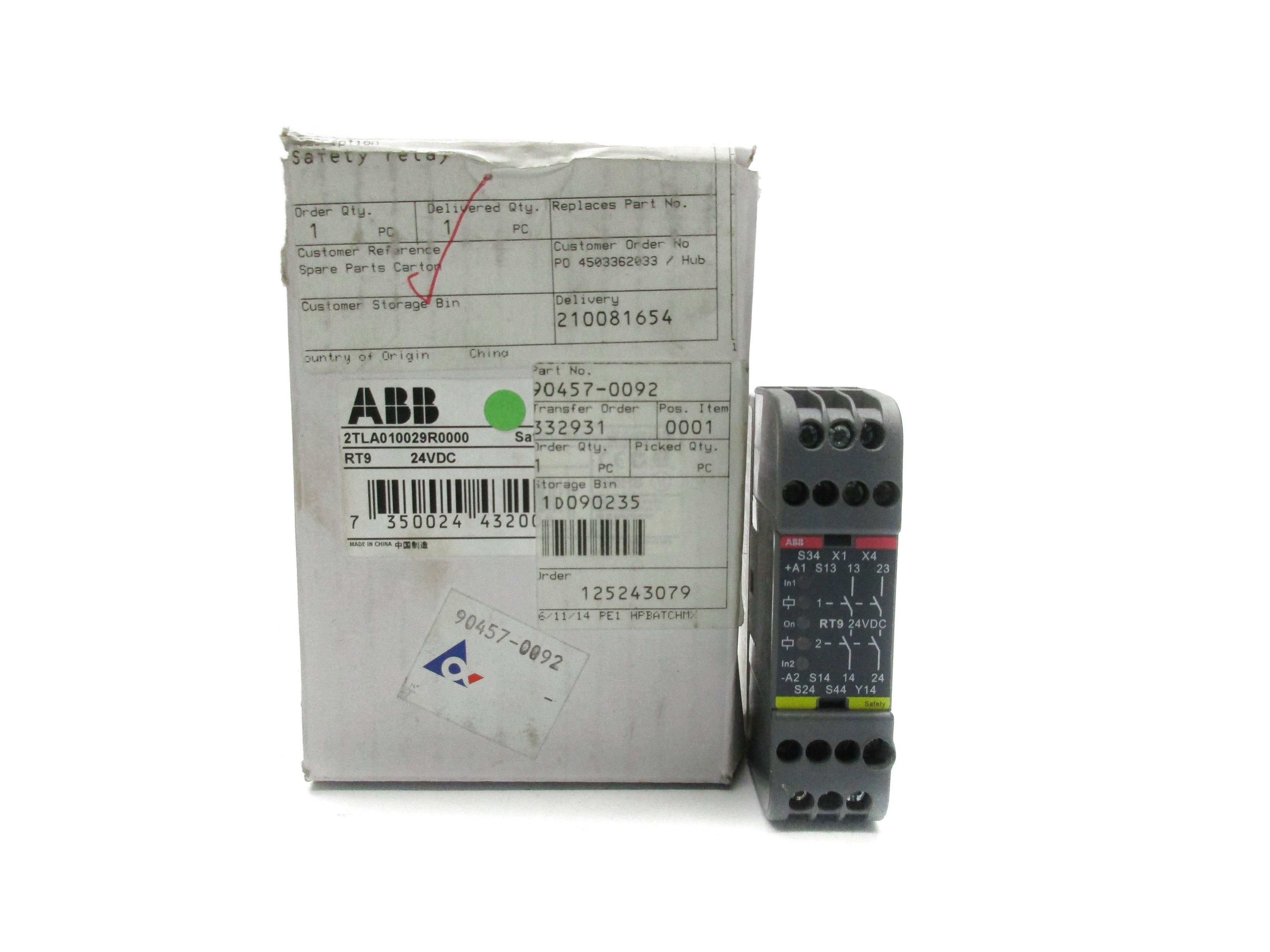 ABB 2TLA010029R0000 RT9 24VDC NSMP