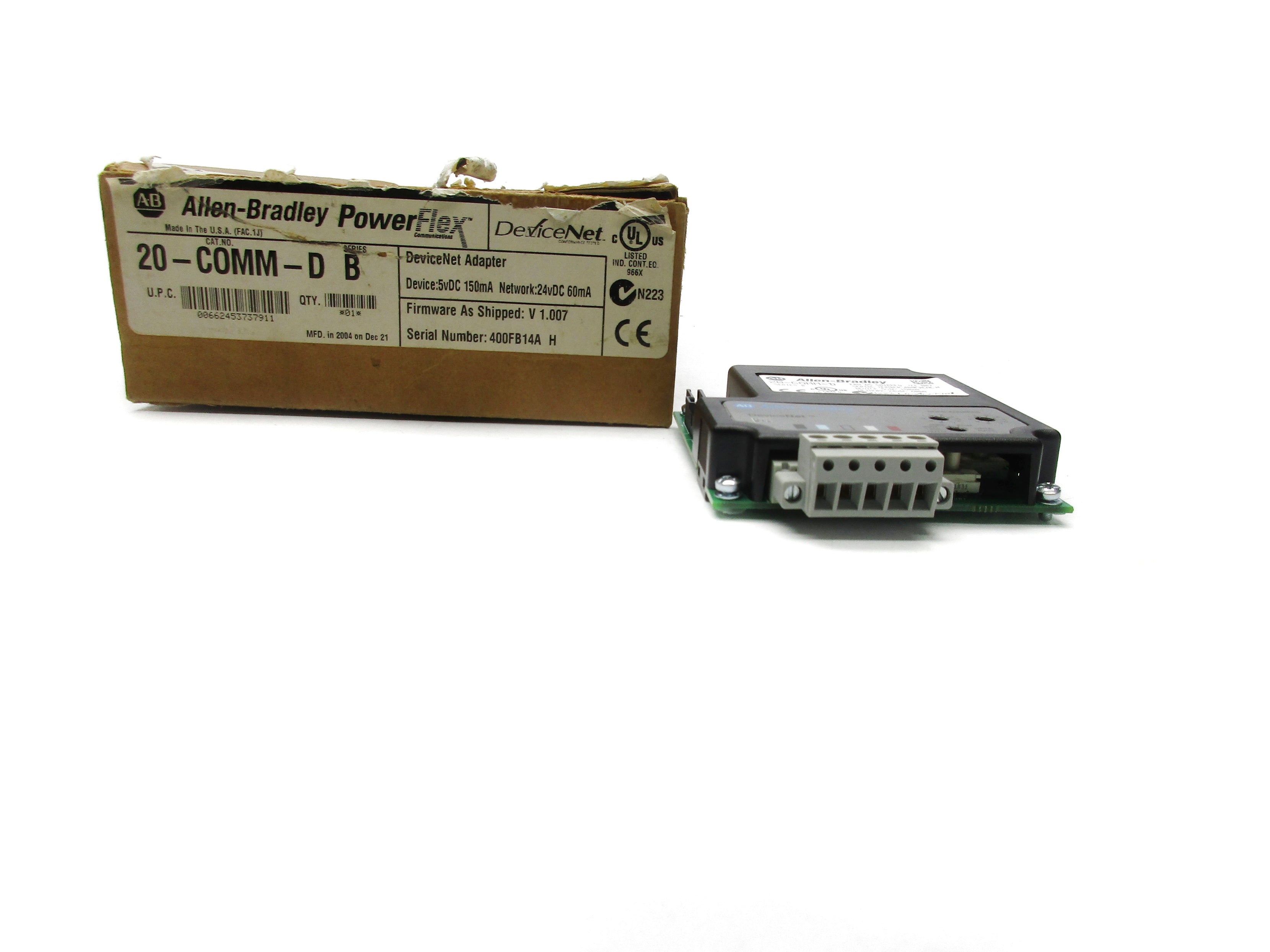 ALLEN BRADLEY 20-COMM-D SER. B F/W V1.0007 NSMP