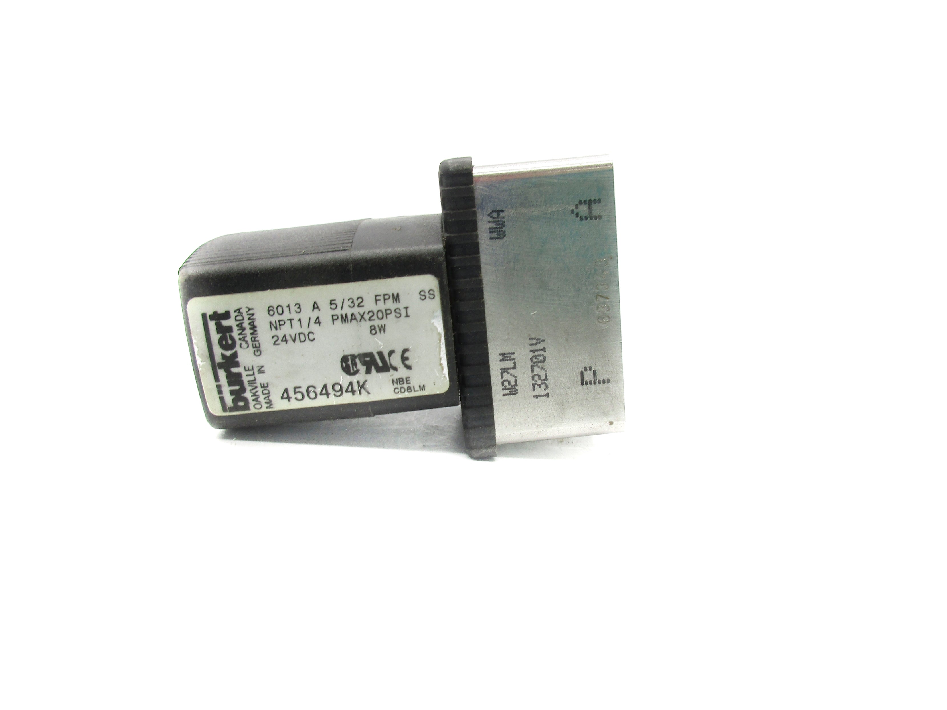 BURKERT 6013-A-5/32-FPM-SS 20PSI 24VDC UNMP