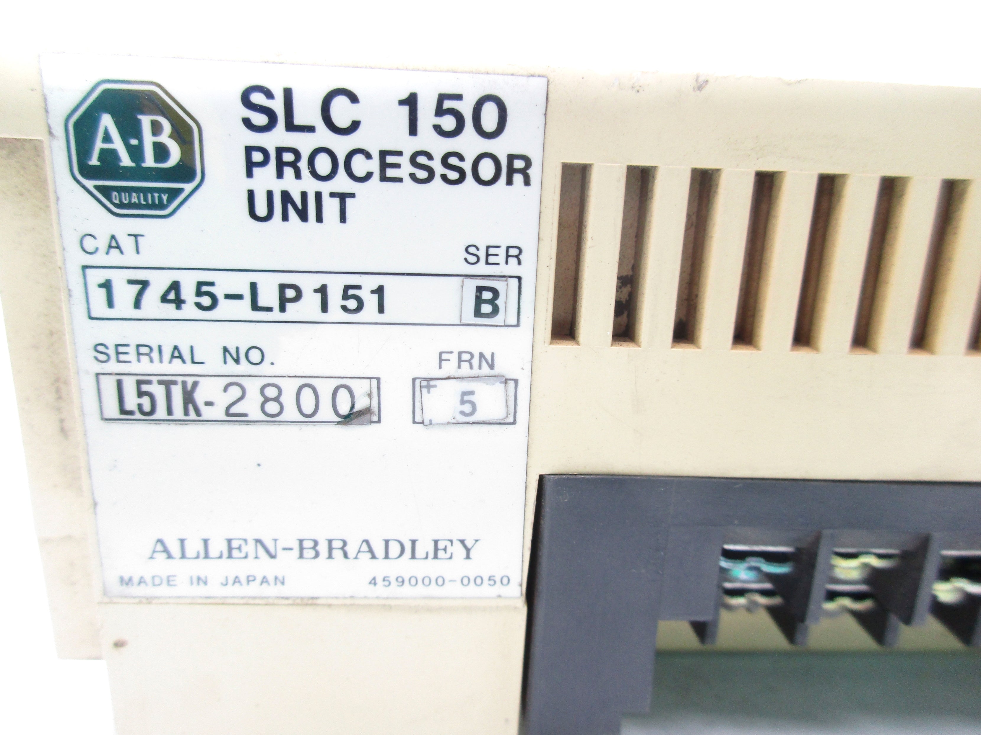 ALLEN BRADLEY 1745-LP151 SER. B F/W 5 UNMP