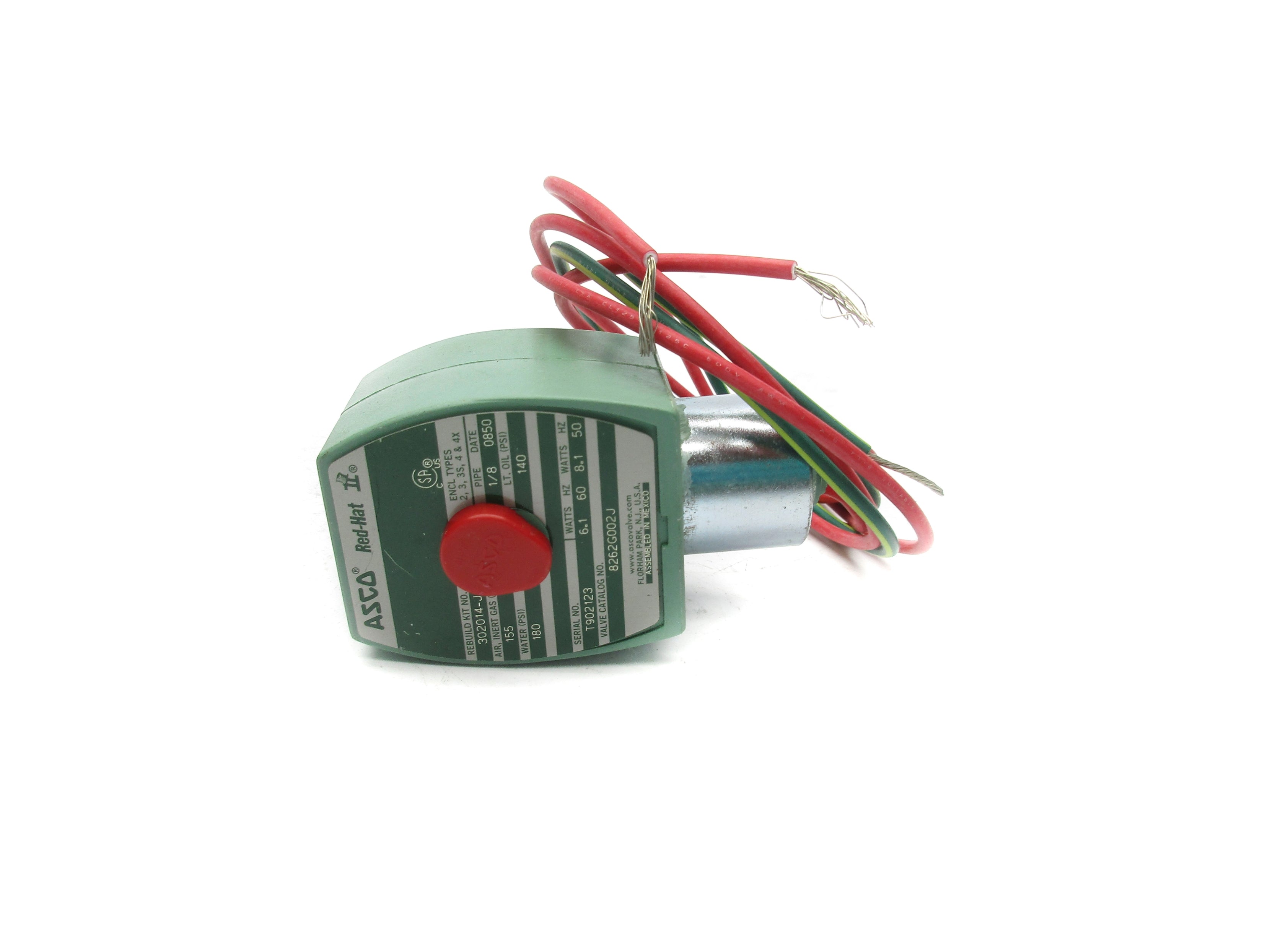 ASCO 8262G002J 110/120V 155/180PSI NSNP