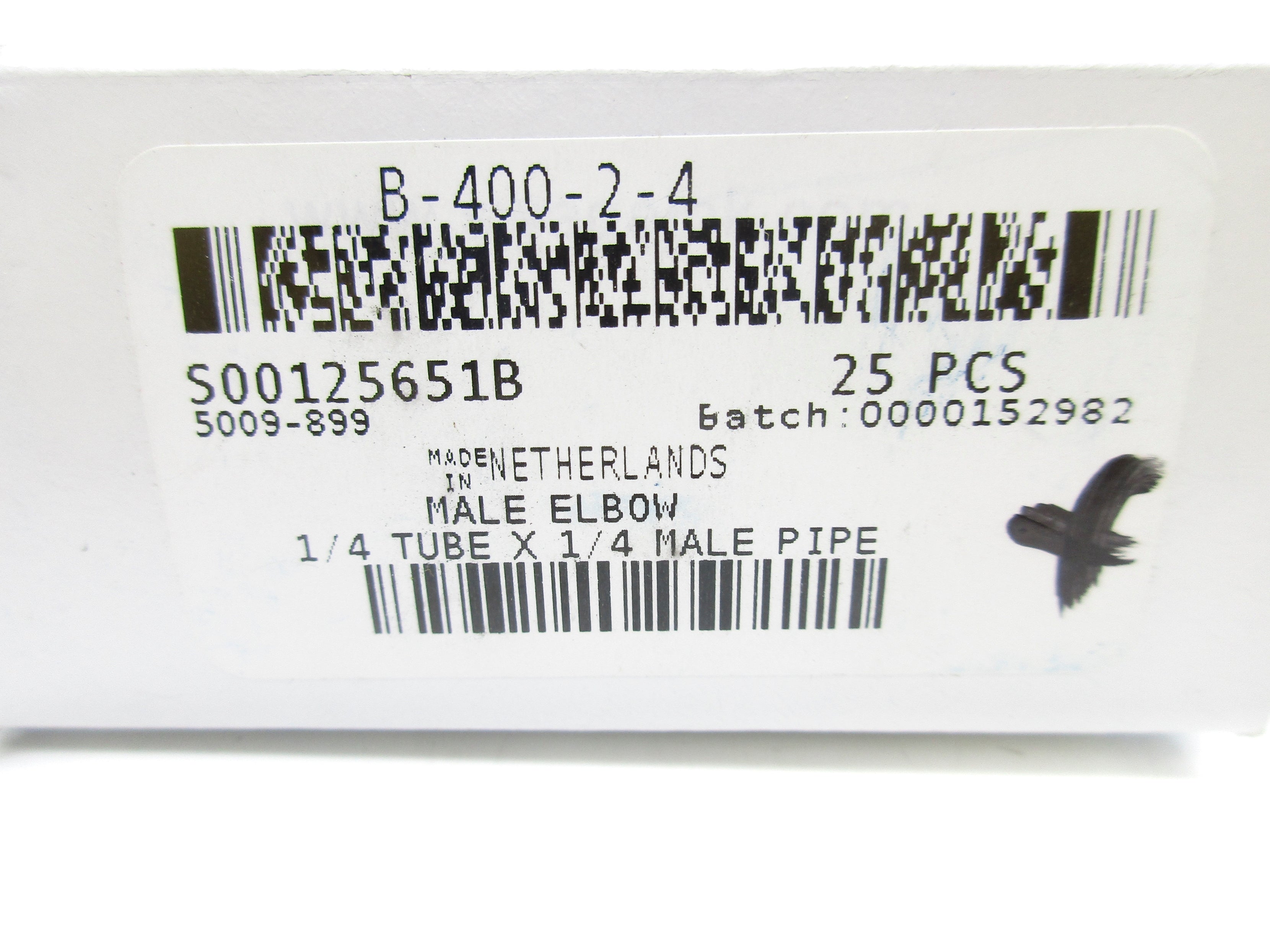 SWAGELOK B-400-2-4 (PKG OF 25) NSMP
