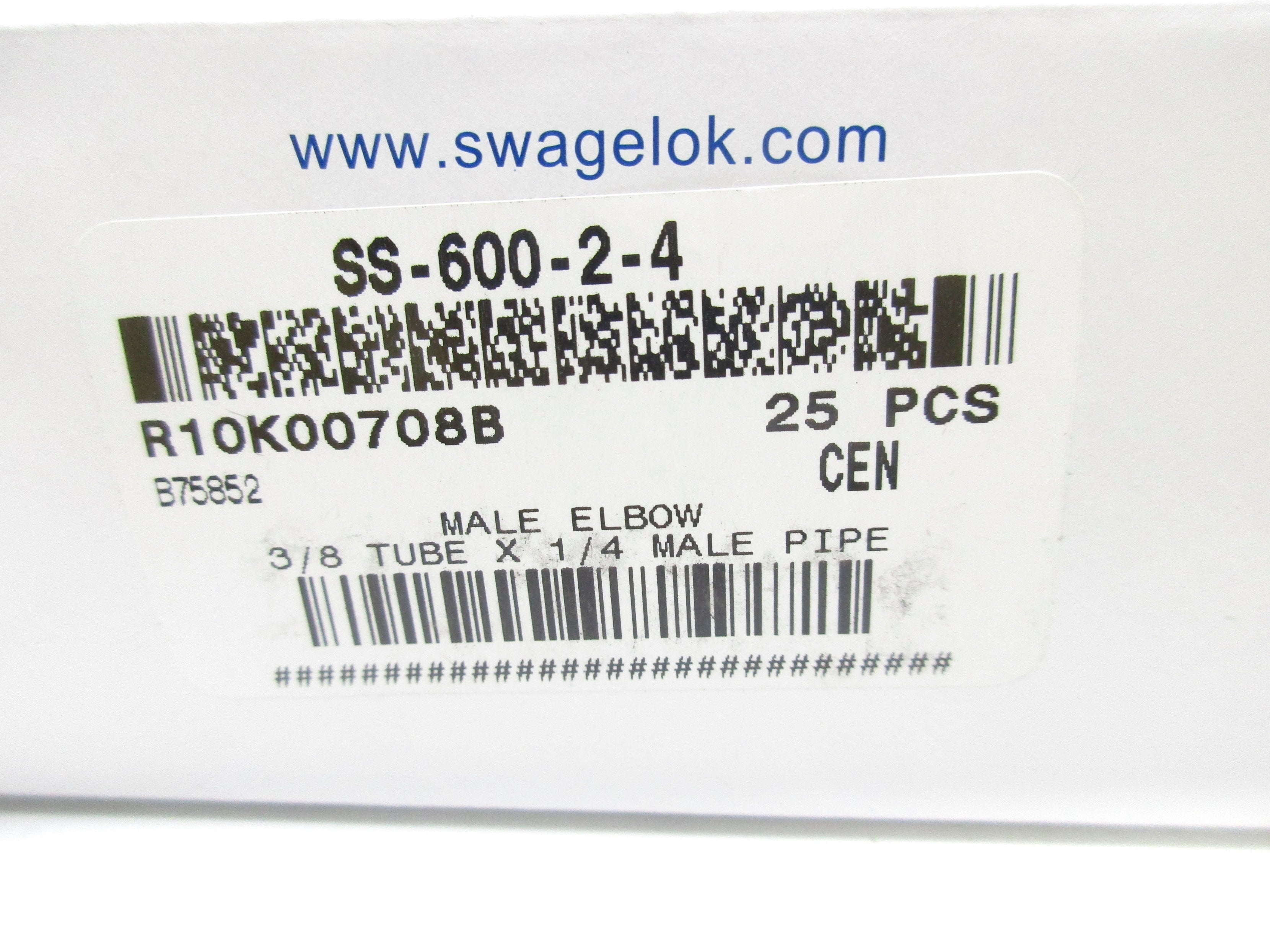 SWAGELOK SS-600-2-4 (PKG OF 25) NSMP