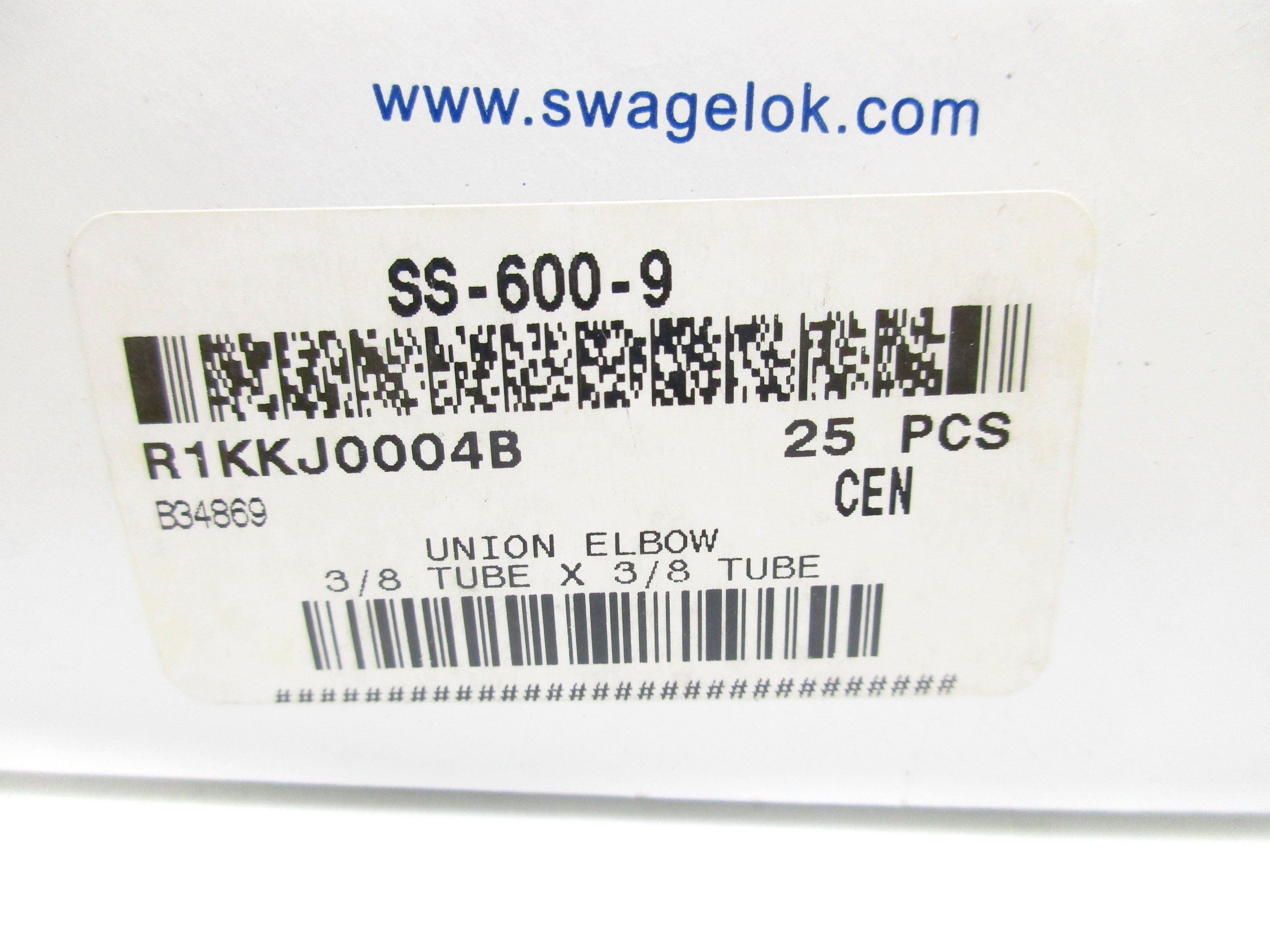 SWAGELOK SS-600-9 (PKG OF 25) NSMP