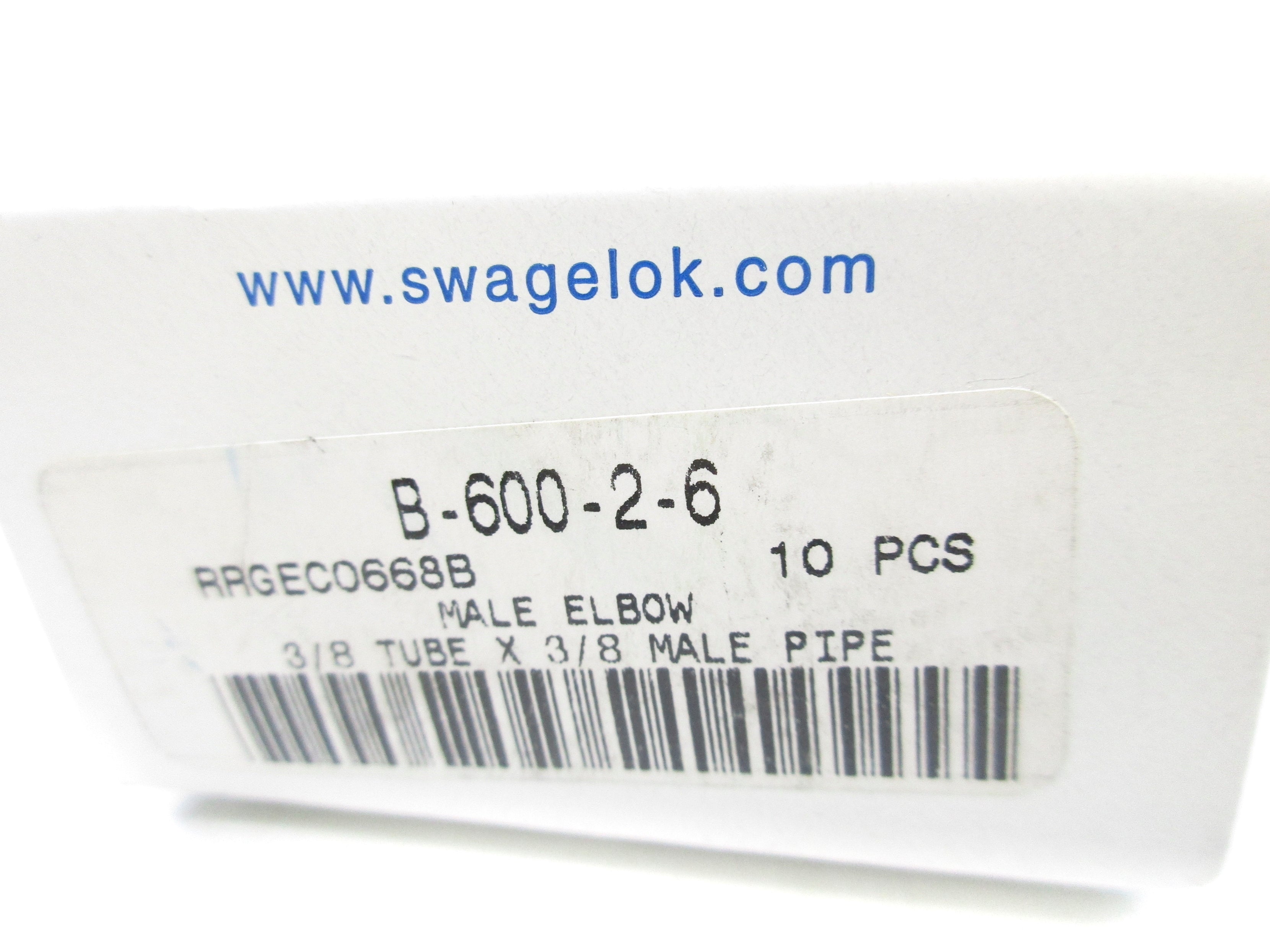 SWAGELOK B-600-2-6 (PKG OF 10) NSMP