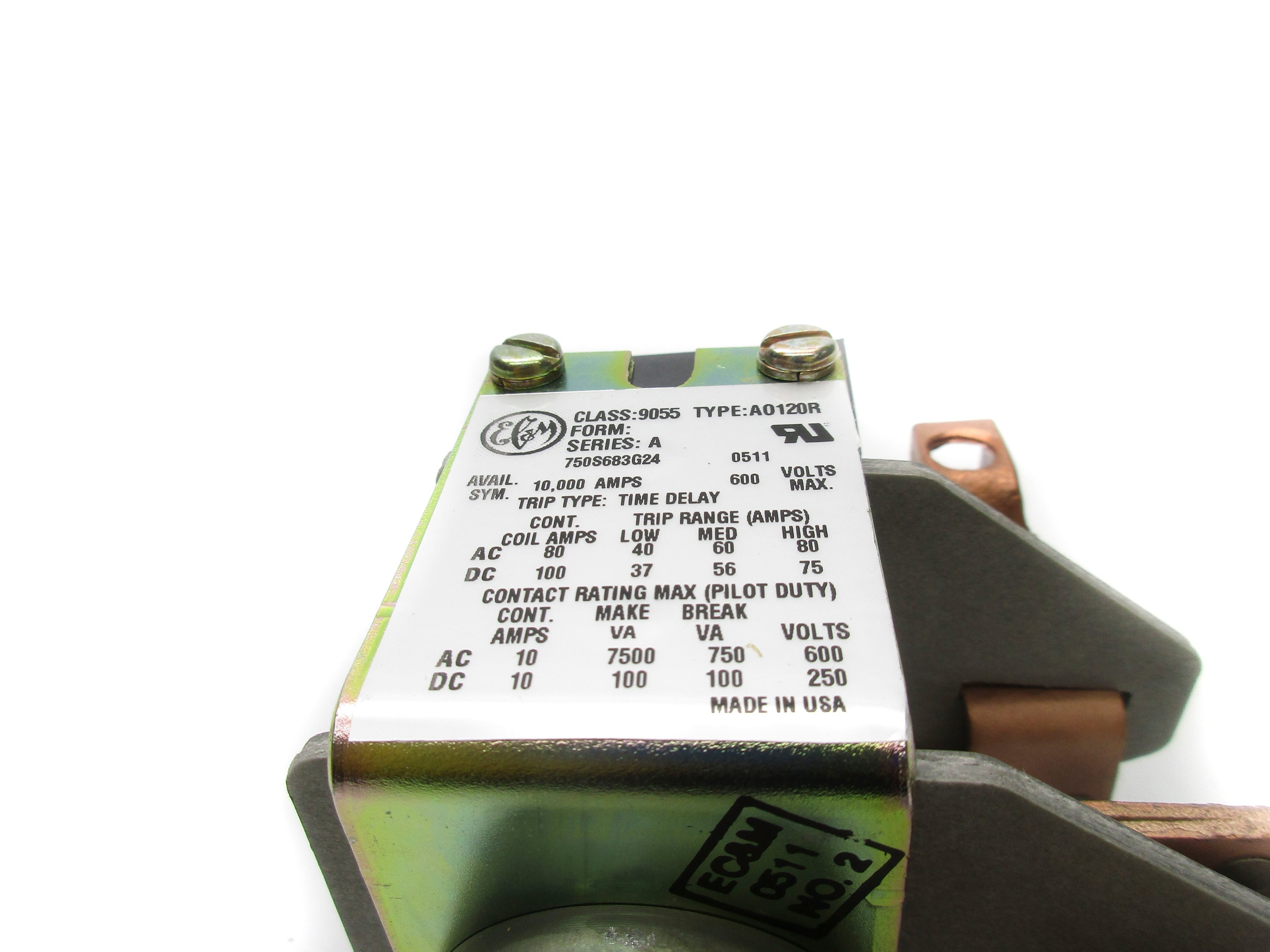 EC&M 9055A0120R SER. A 600V 10,000A NSNP